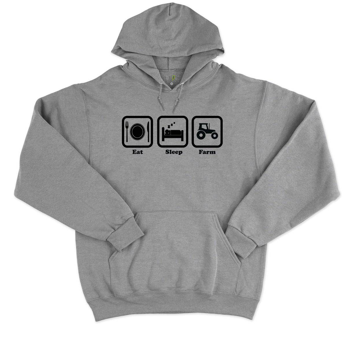 Epic Label Sweat à capuche Eat Sleep Farm Sweat à Capuche Pour Homme