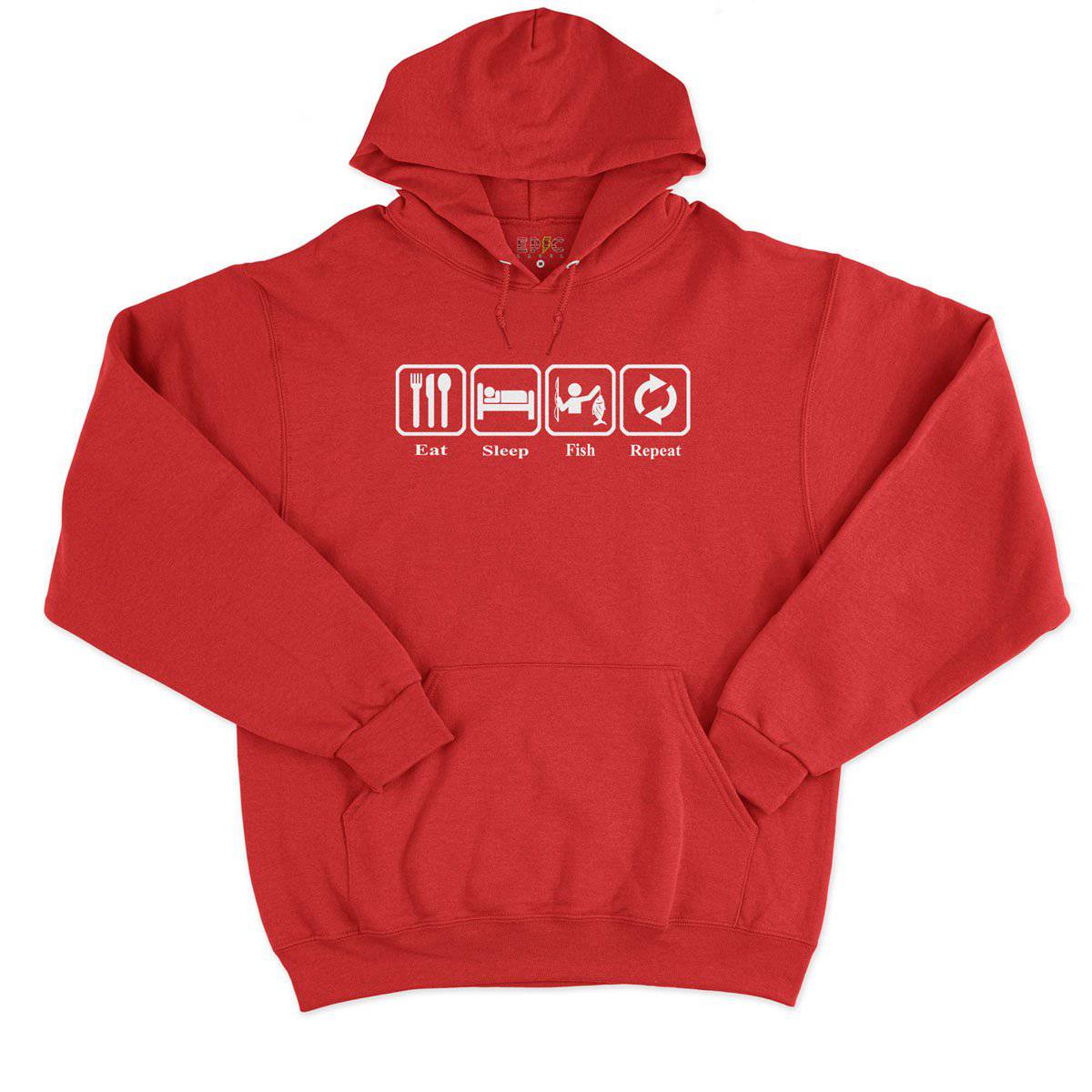 Epic Label Sweat à capuche Eat Sleep Fish Repeat Sweat à Capuche Pour Homme