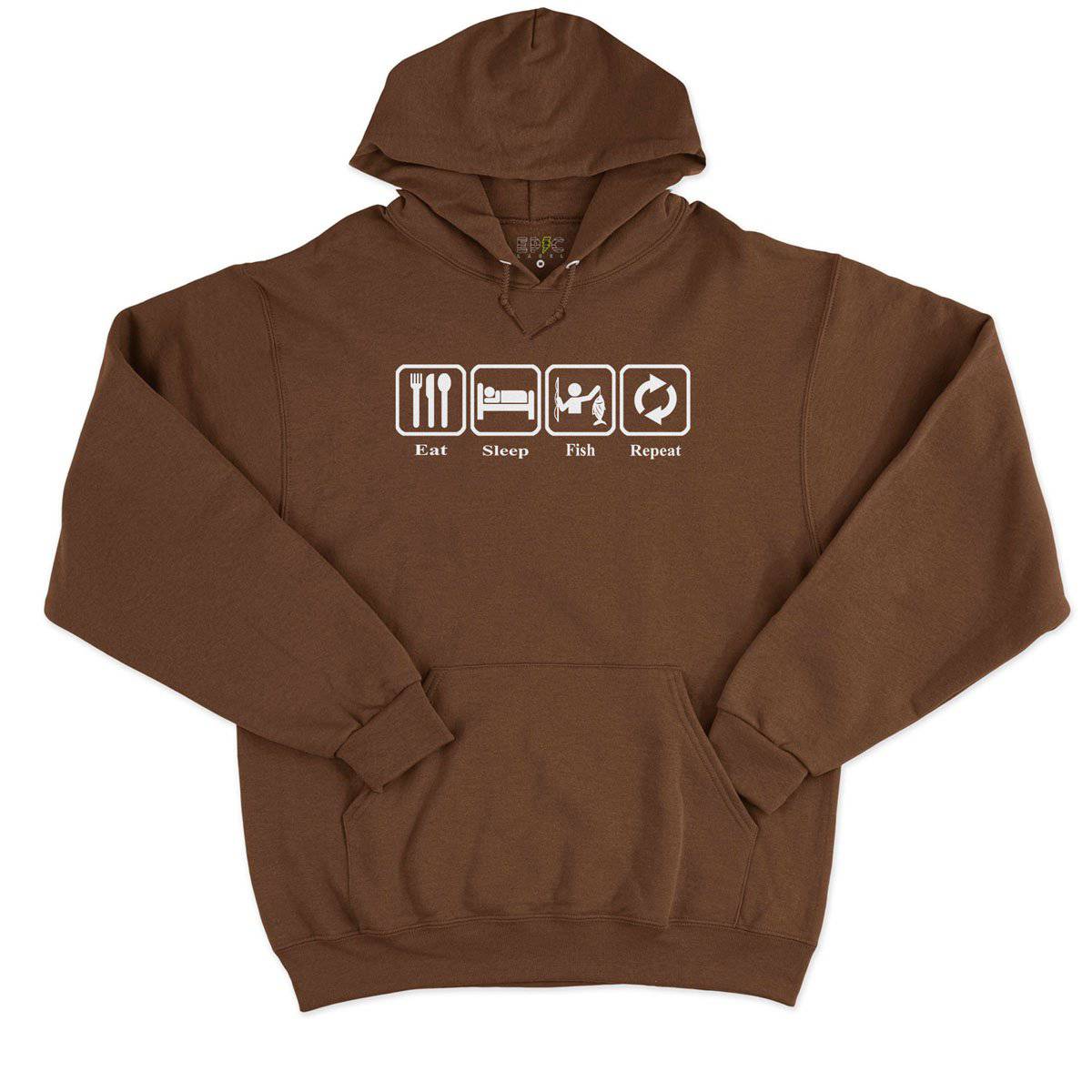 Epic Label Sweat à capuche Eat Sleep Fish Repeat Sweat à Capuche Pour Homme