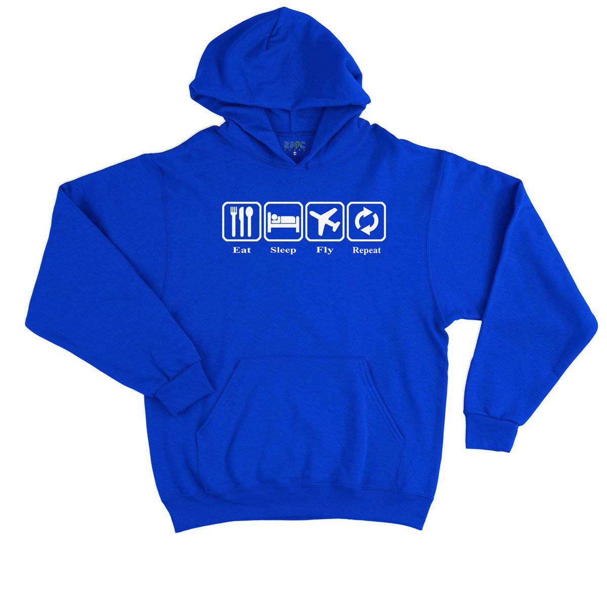 Epic Label Sweat à capuche Eat Sleep Fly Repeat Sweat à Capuche Enfant