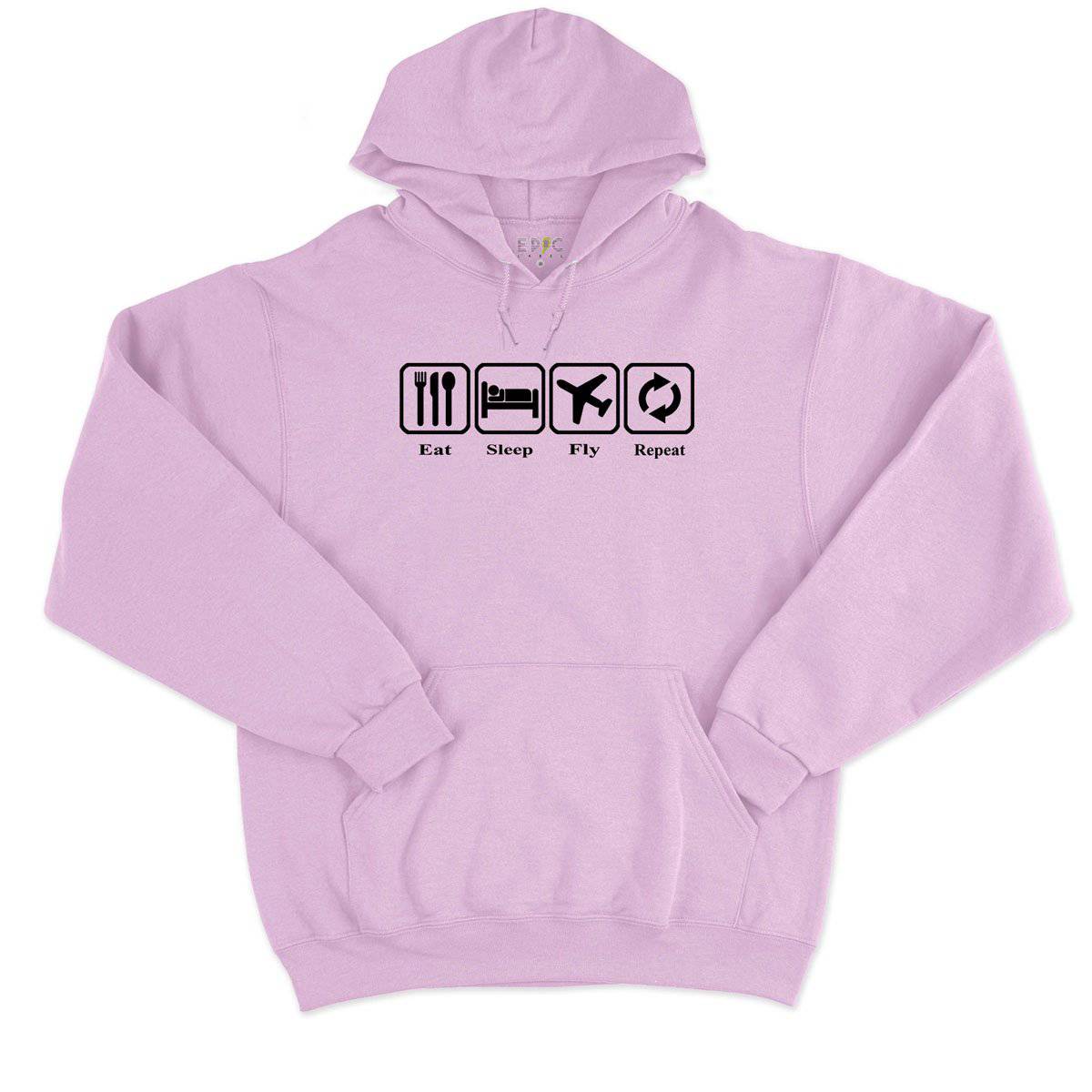 Epic Label Sweat à capuche Eat Sleep Fly Repeat Sweat à Capuche Pour Homme