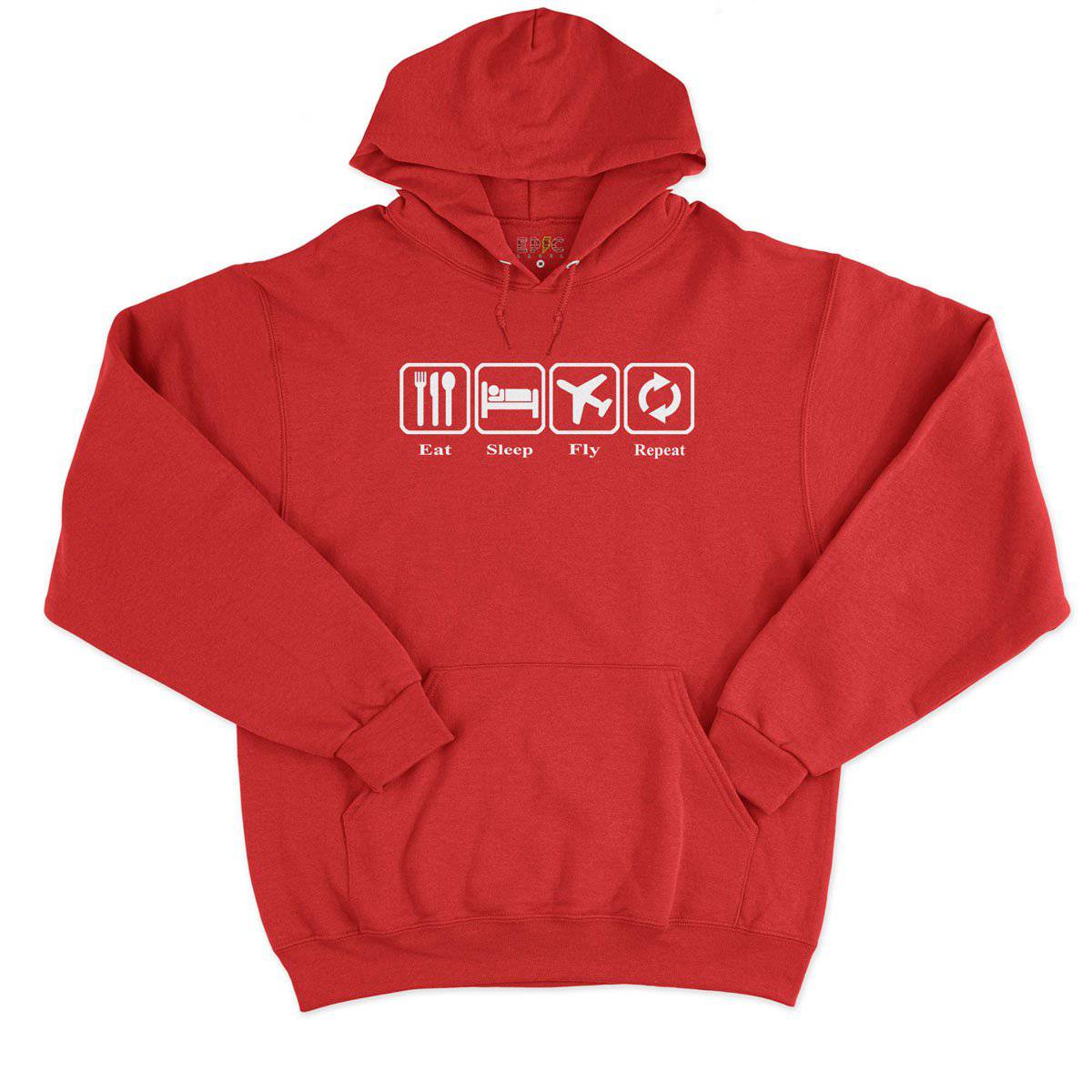 Epic Label Sweat à capuche Eat Sleep Fly Repeat Sweat à Capuche Pour Homme