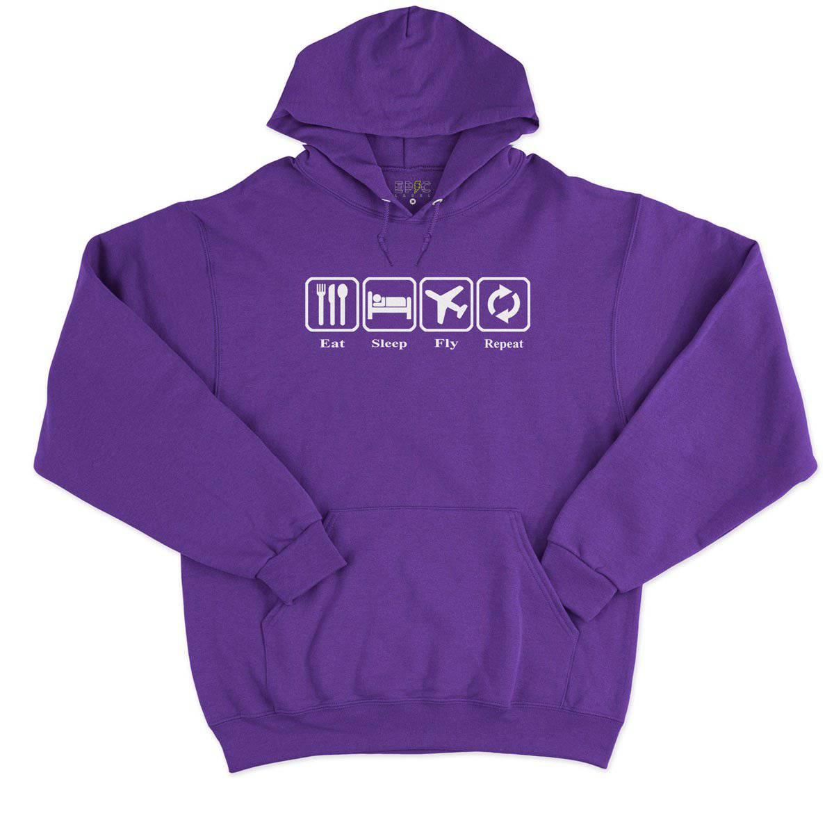 Epic Label Sweat à capuche Eat Sleep Fly Repeat Sweat à Capuche Pour Homme