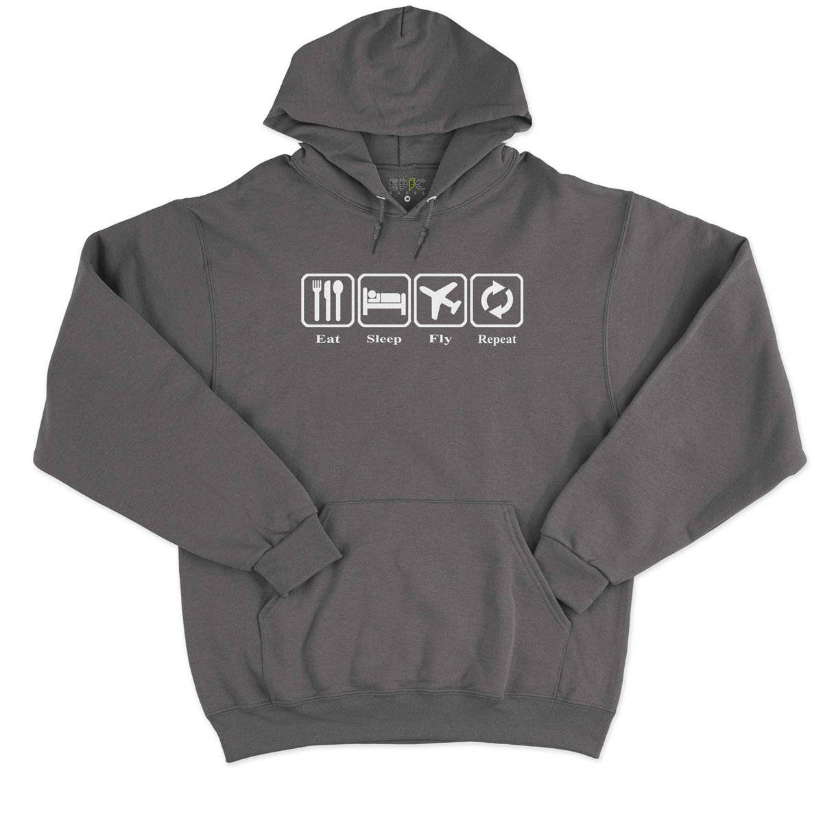Epic Label Sweat à capuche Eat Sleep Fly Repeat Sweat à Capuche Pour Homme