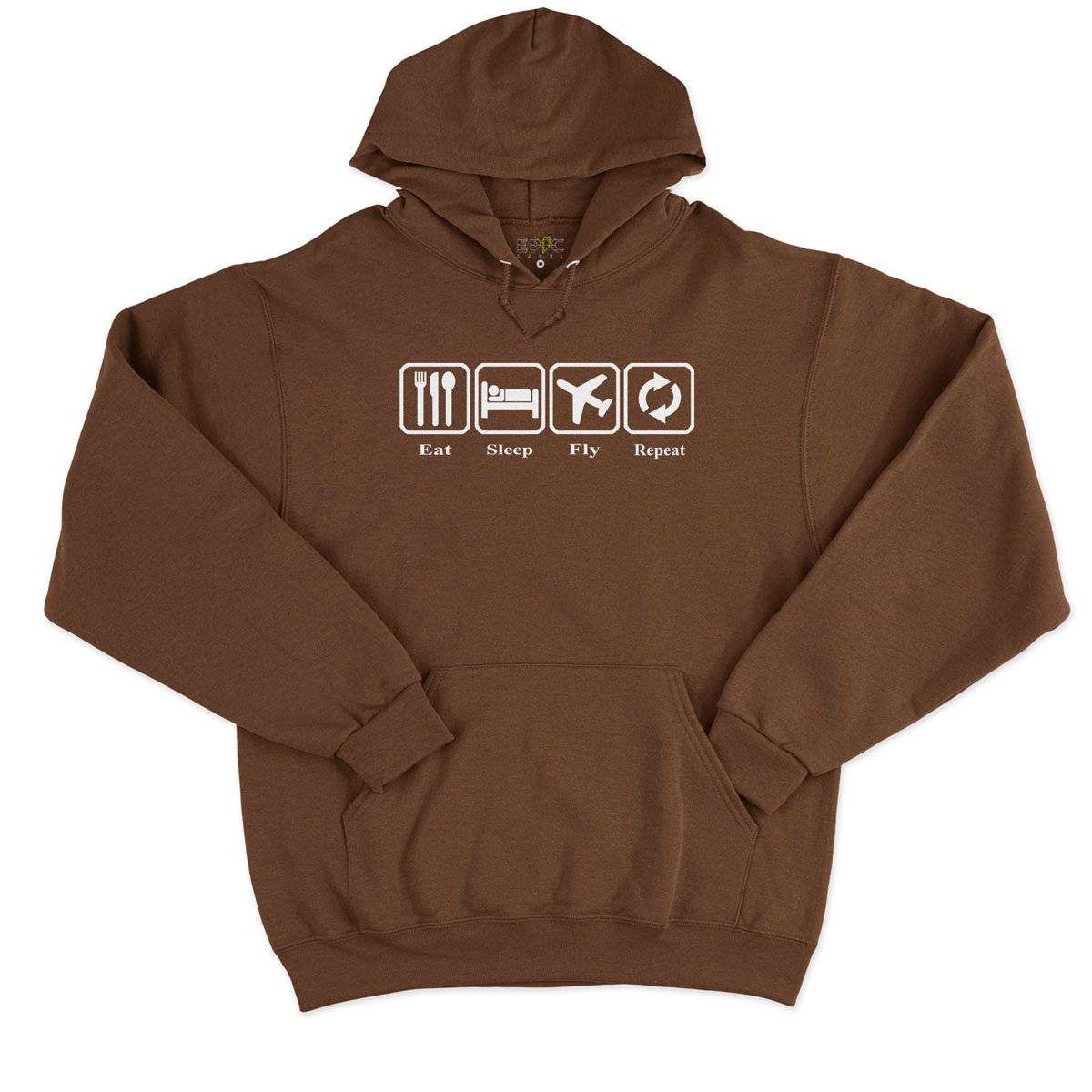 Epic Label Sweat à capuche Eat Sleep Fly Repeat Sweat à Capuche Pour Homme