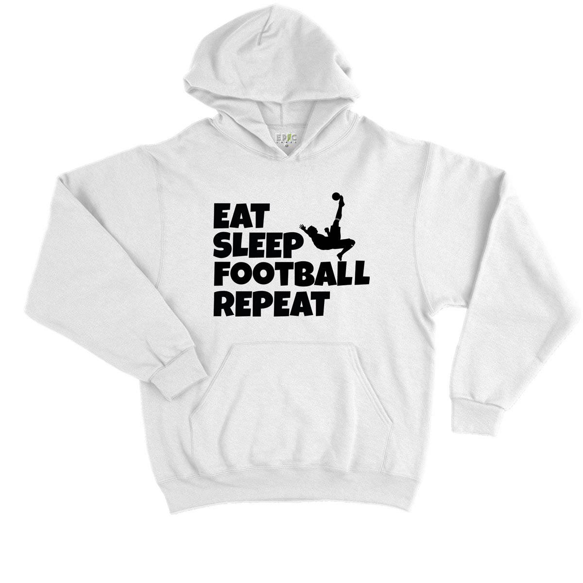 Epic Label Sweat à capuche Eat Sleep Football Repeat Sweat à Capuche Enfant