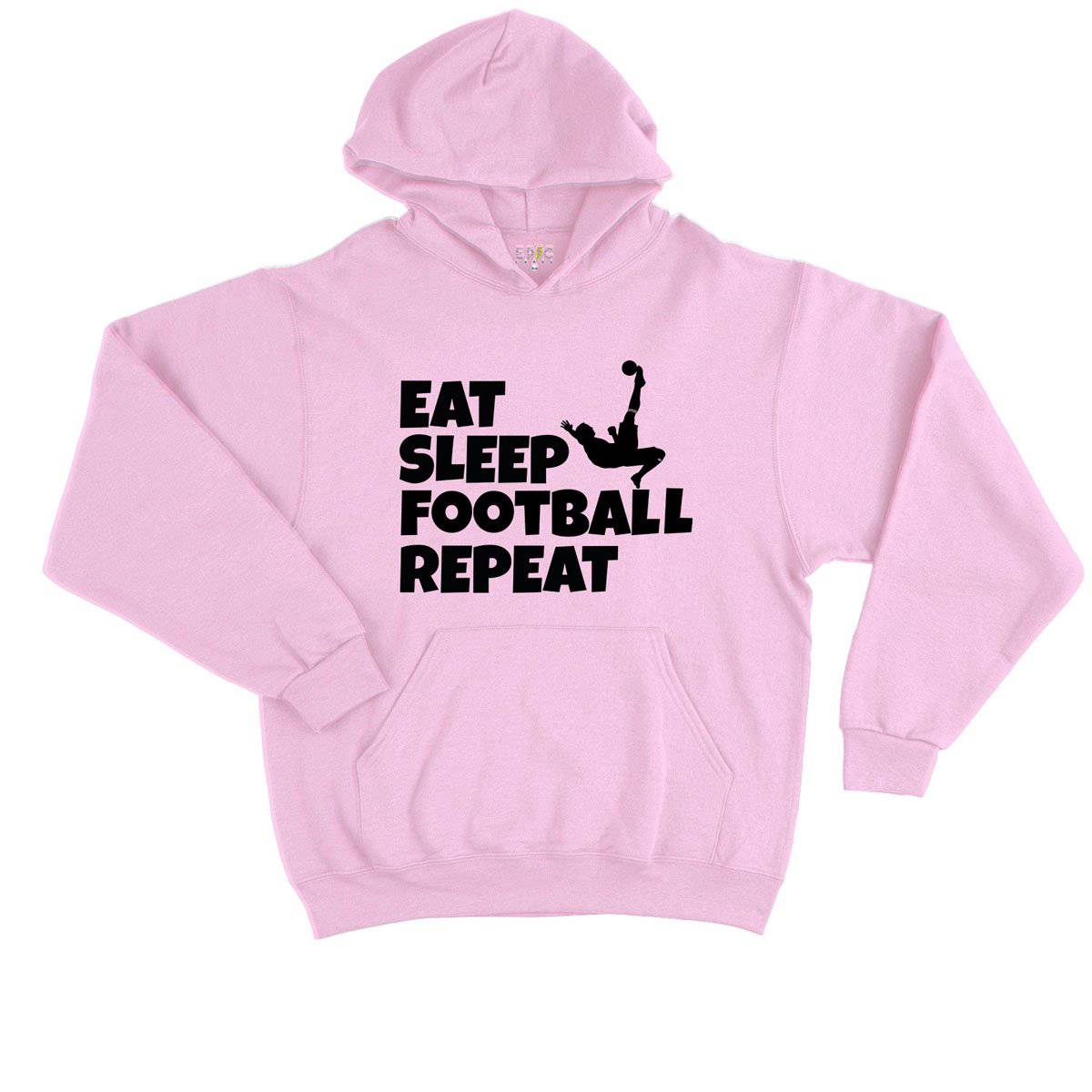 Epic Label Sweat à capuche Eat Sleep Football Repeat Sweat à Capuche Enfant