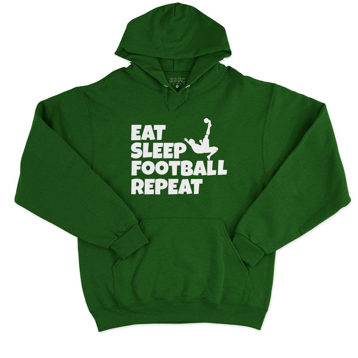 Epic Label Sweat à capuche Eat Sleep Football Repeat Sweat à Capuche Pour Homme