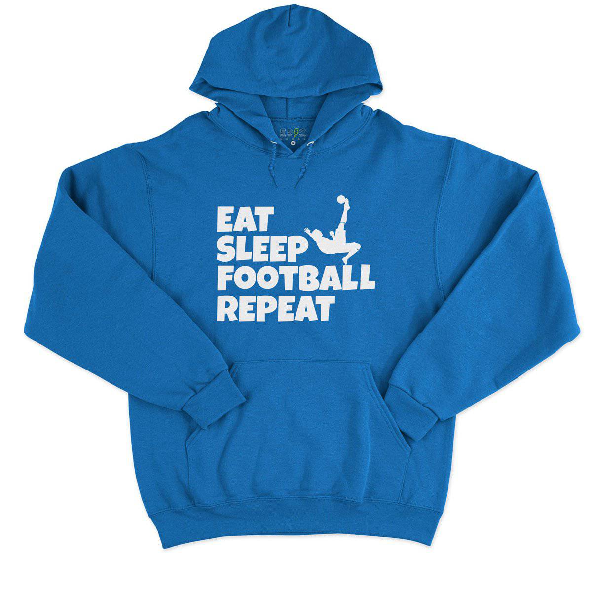 Epic Label Sweat à capuche Eat Sleep Football Repeat Sweat à Capuche Pour Homme