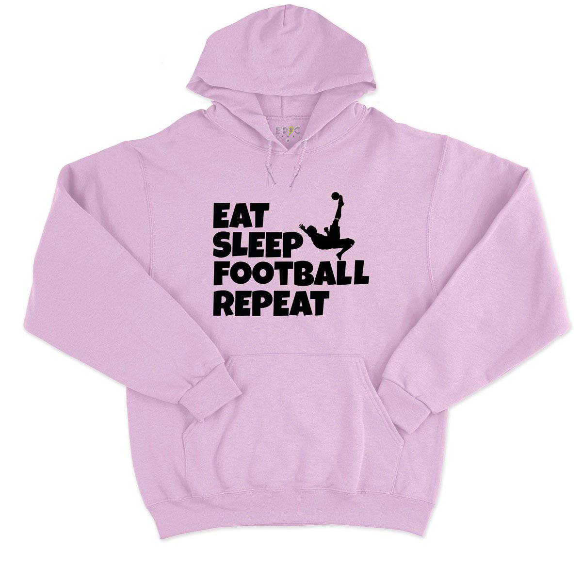 Epic Label Sweat à capuche Eat Sleep Football Repeat Sweat à Capuche Pour Homme