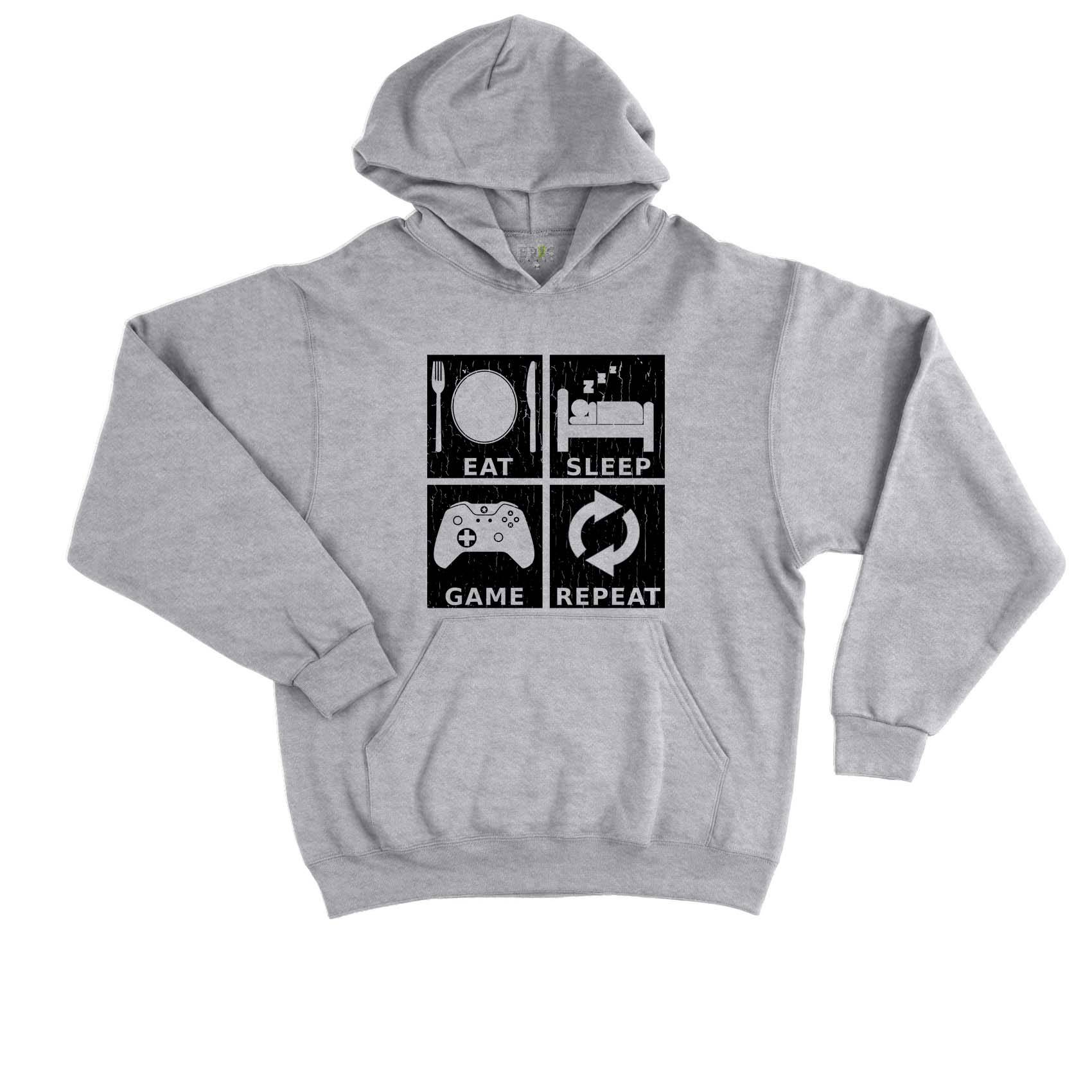 Epic Label Sweat à capuche Eat Sleep Game Repeat Design Sweat à Capuche Enfant