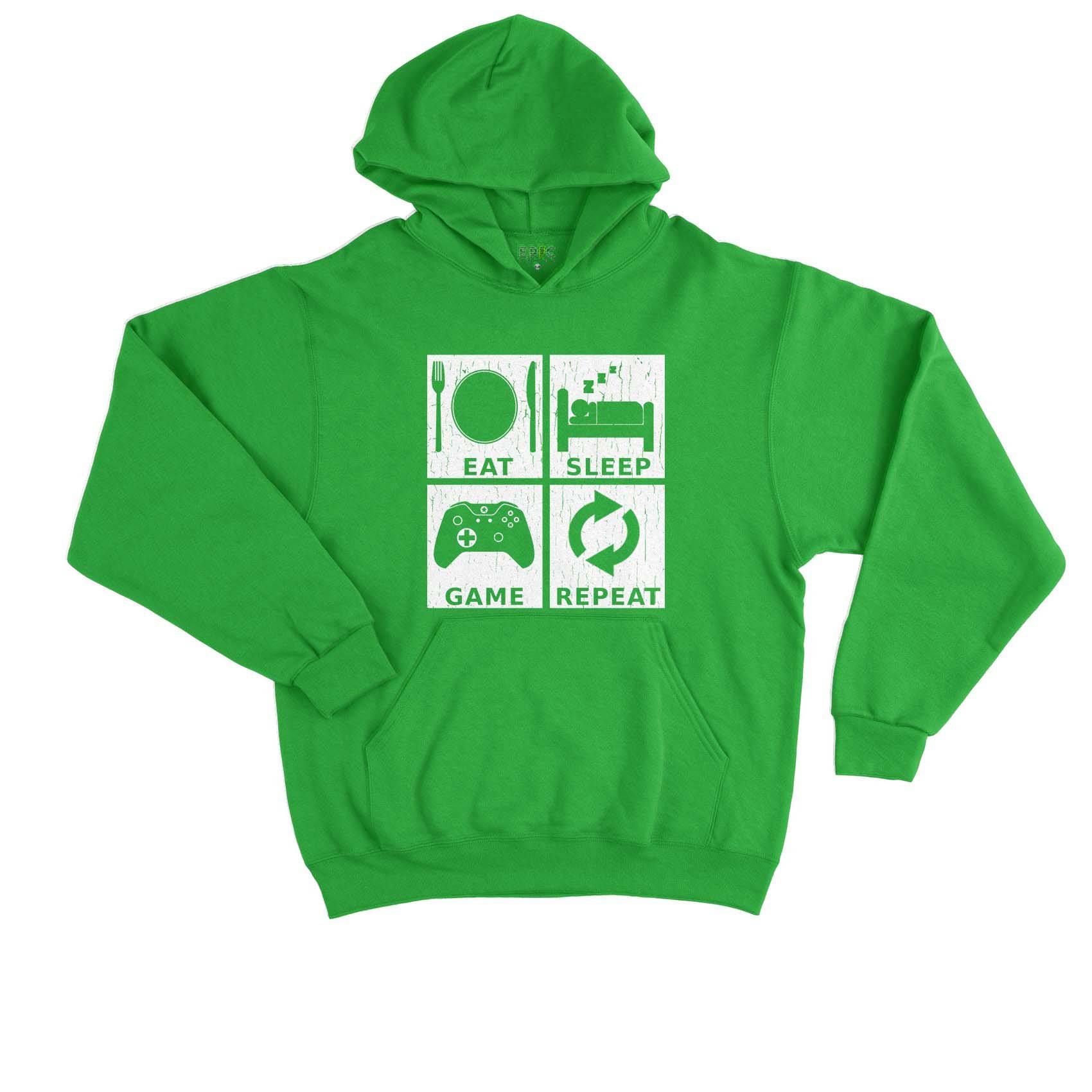 Epic Label Sweat à capuche Eat Sleep Game Repeat Design Sweat à Capuche Enfant