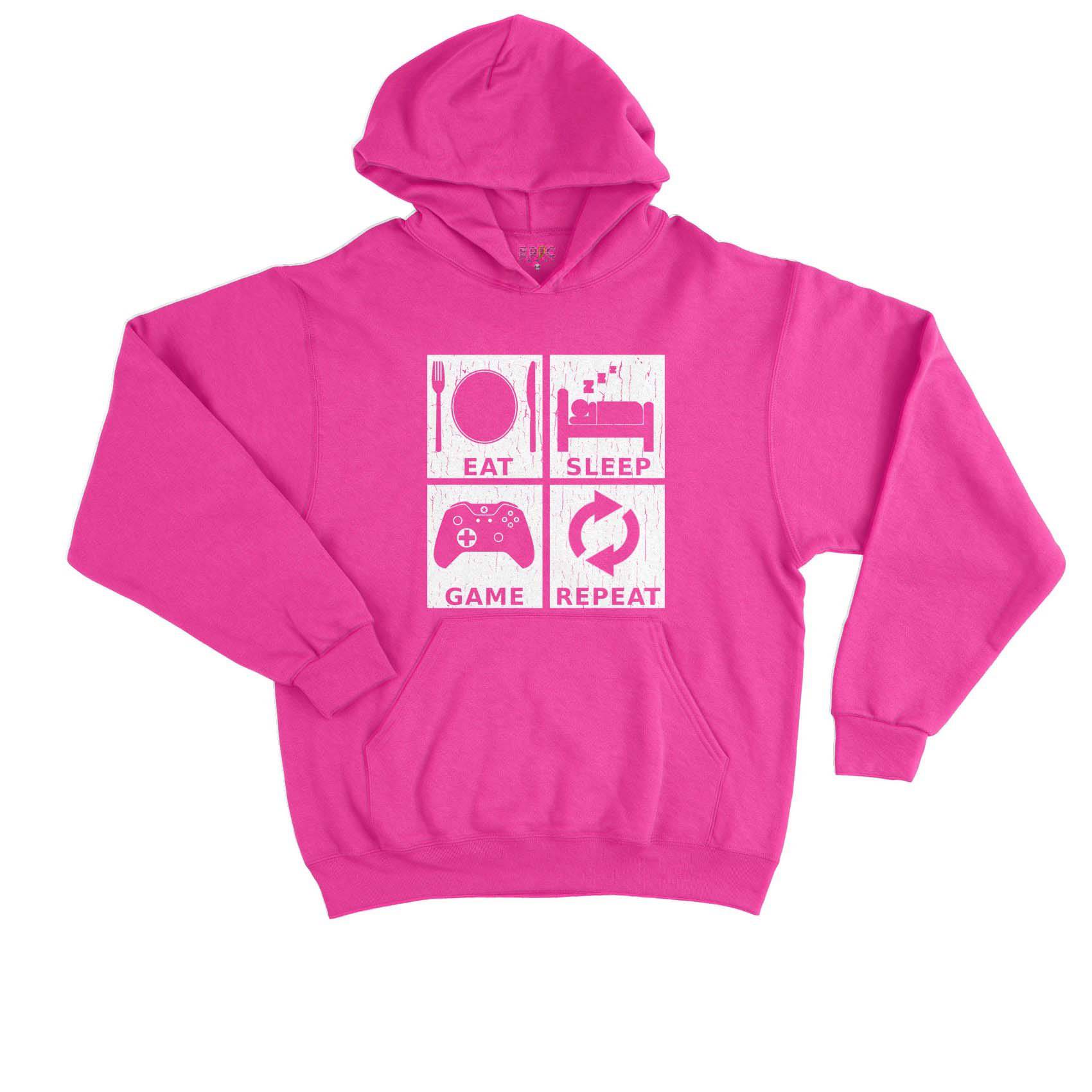 Epic Label Sweat à capuche Eat Sleep Game Repeat Design Sweat à Capuche Enfant