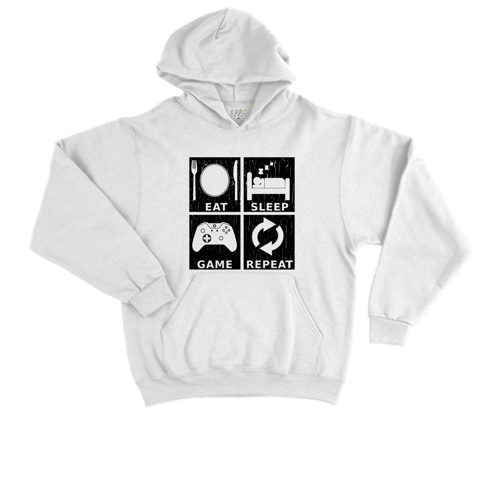 Epic Label Sweat à capuche Eat Sleep Game Repeat Design Sweat à Capuche Enfant