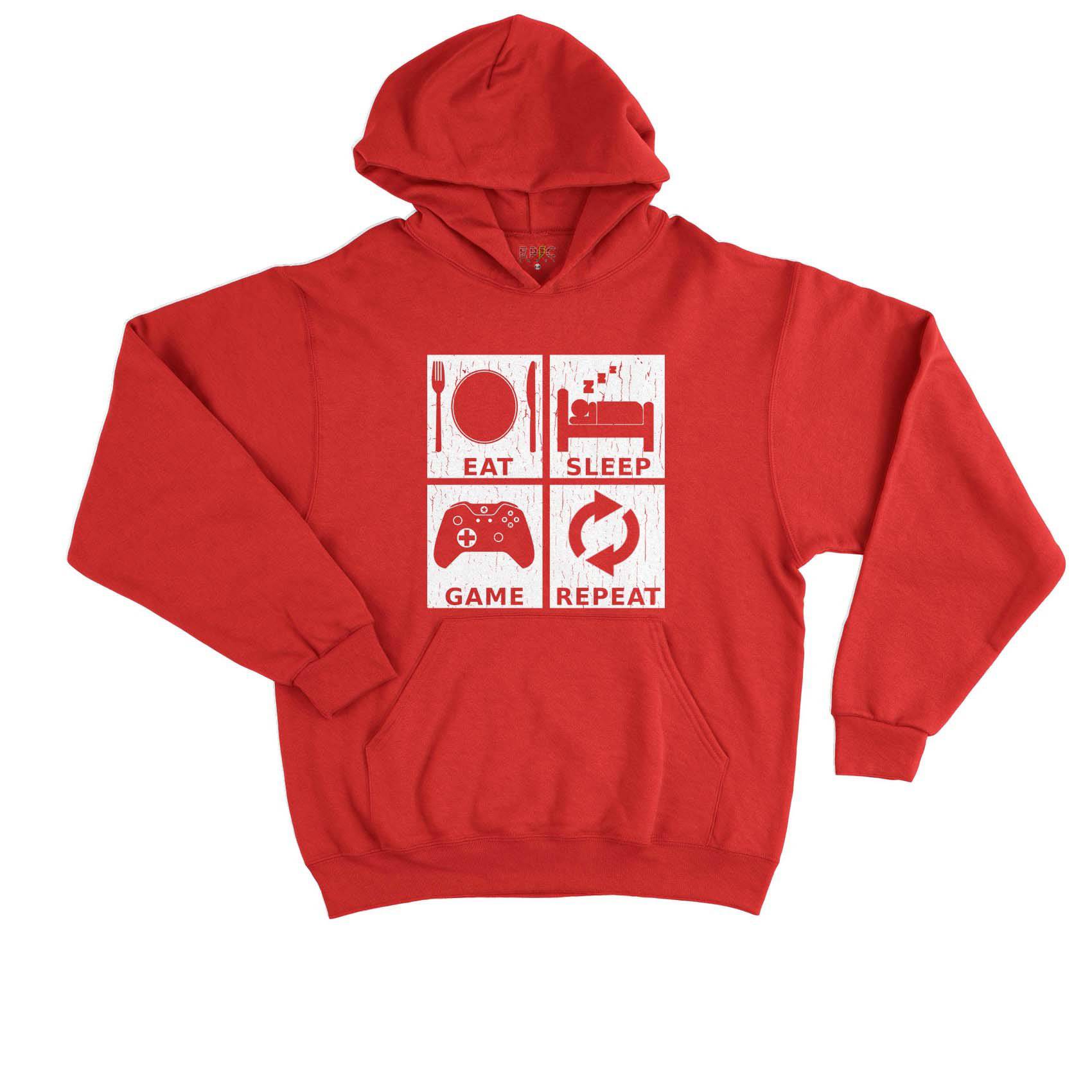Epic Label Sweat à capuche Eat Sleep Game Repeat Design Sweat à Capuche Enfant