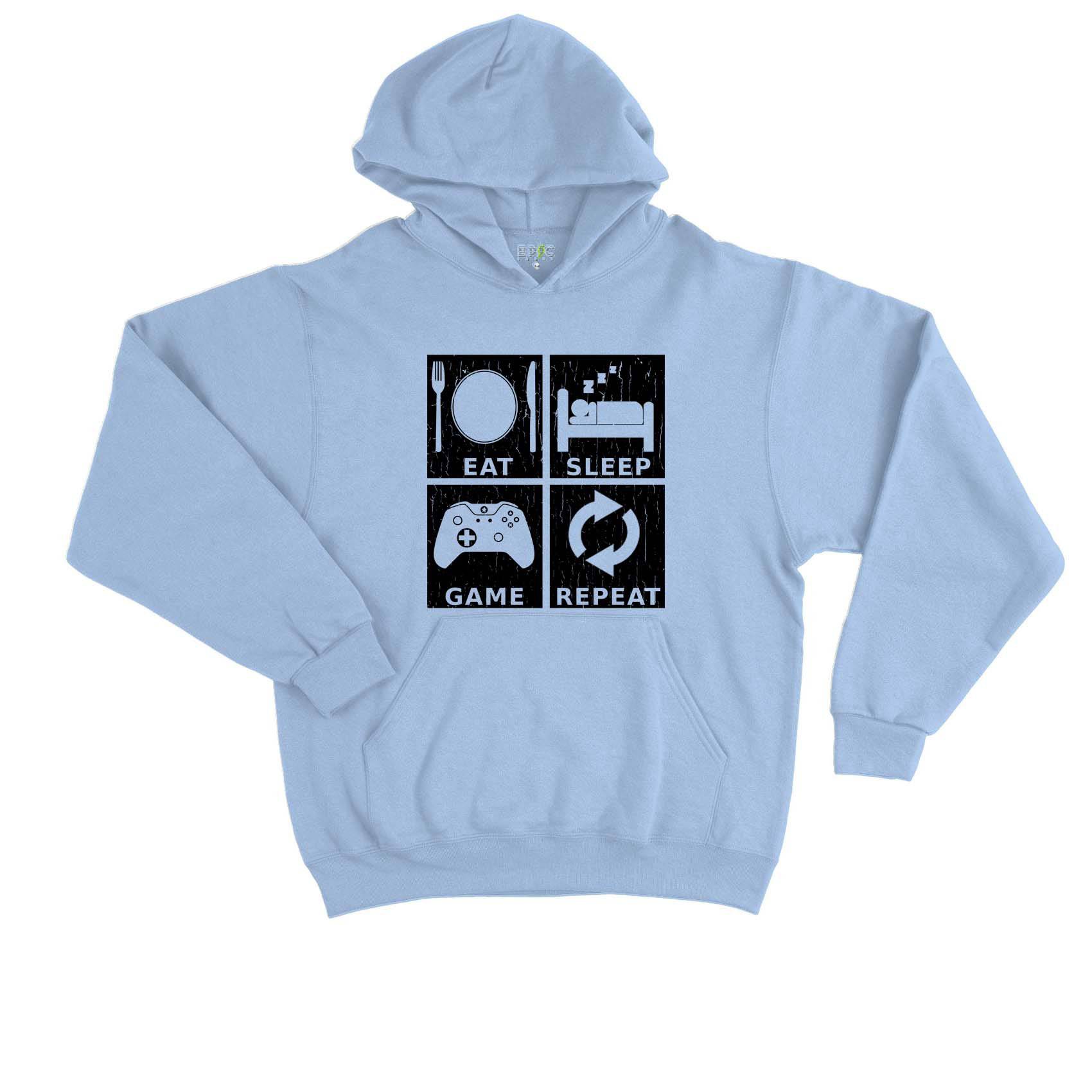 Epic Label Sweat à capuche Eat Sleep Game Repeat Design Sweat à Capuche Enfant