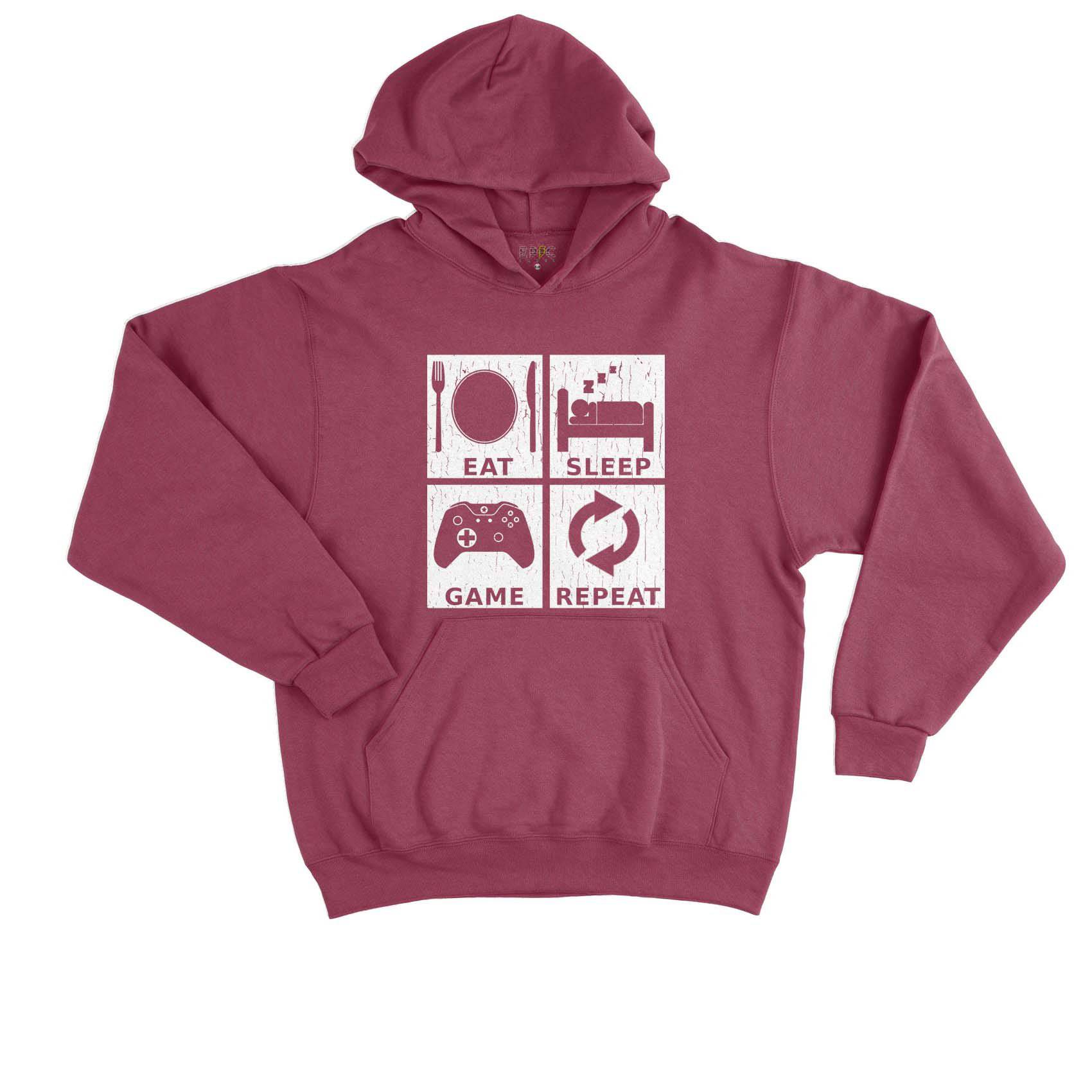 Epic Label Sweat à capuche Eat Sleep Game Repeat Design Sweat à Capuche Enfant