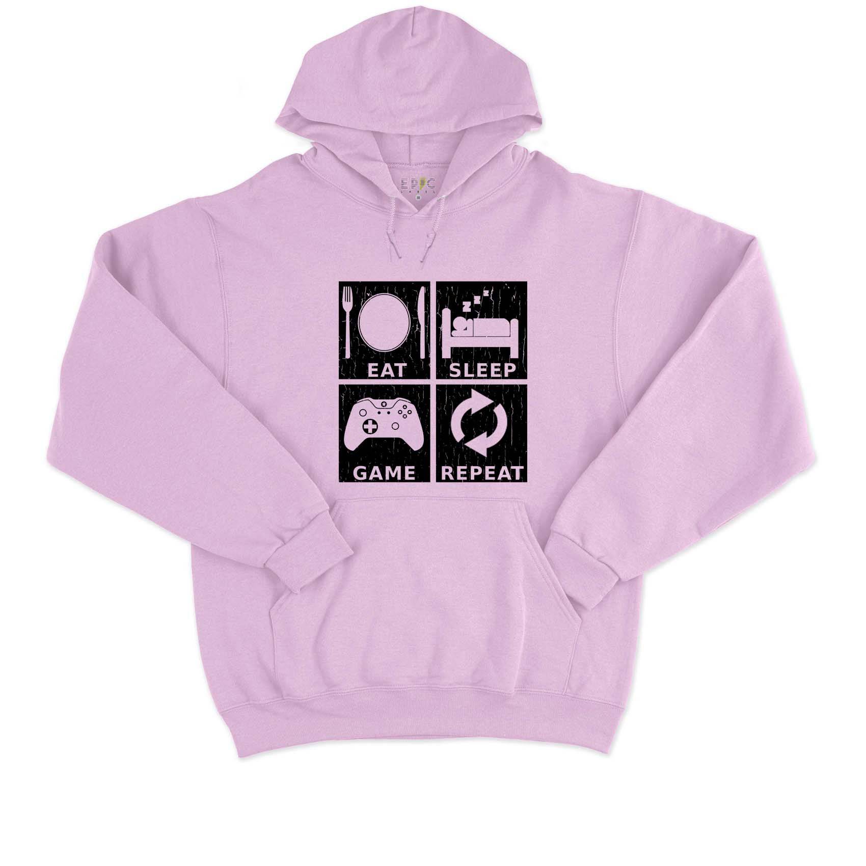 Epic Label Sweat à capuche Eat Sleep Game Repeat Design Sweat à Capuche Pour Homme
