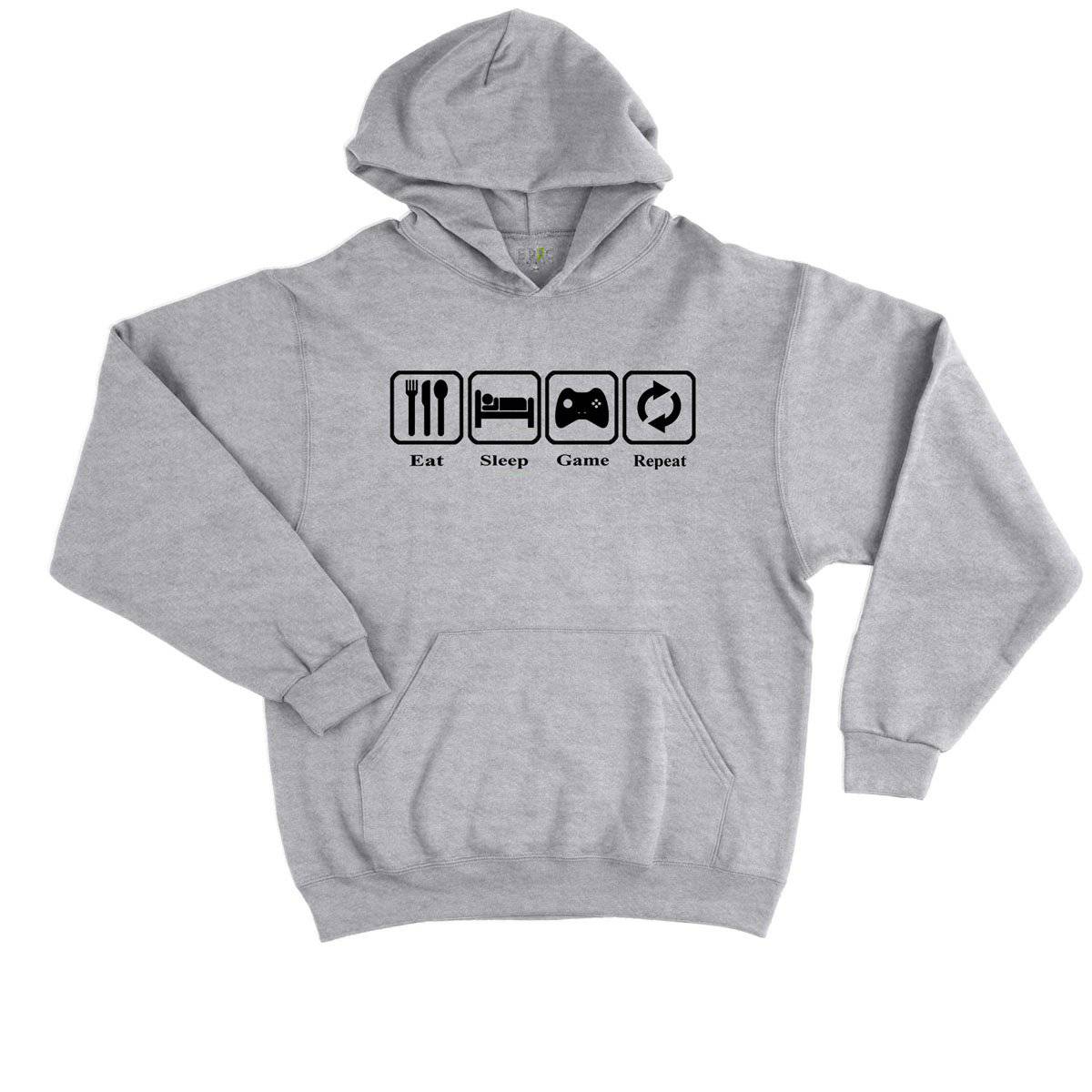 Epic Label Sweat à capuche Eat Sleep Game Repeat Design Vintage Sweat à Capuche Enfant