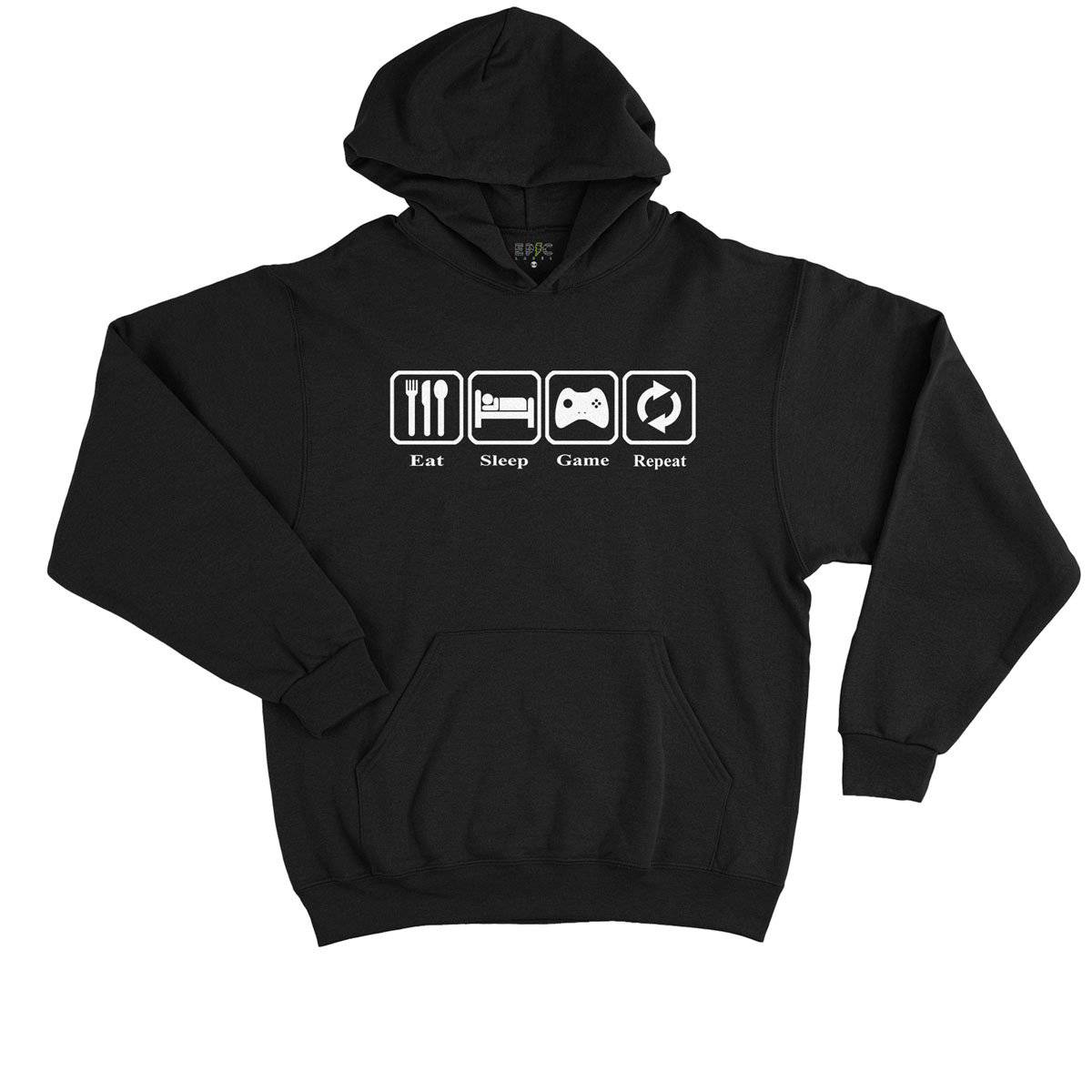 Epic Label Sweat à capuche Eat Sleep Game Repeat Design Vintage Sweat à Capuche Enfant