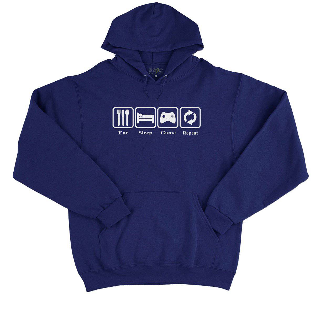 Epic Label Sweat à capuche Eat Sleep Game Repeat Design Vintage Sweat à Capuche Pour Homme