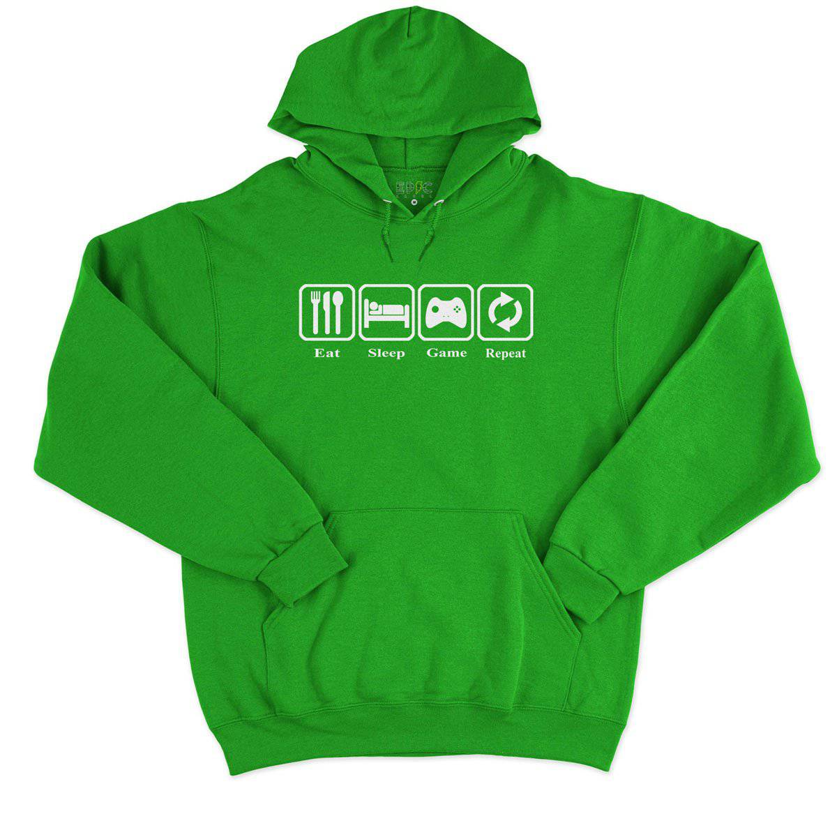 Epic Label Sweat à capuche Eat Sleep Game Repeat Design Vintage Sweat à Capuche Pour Homme