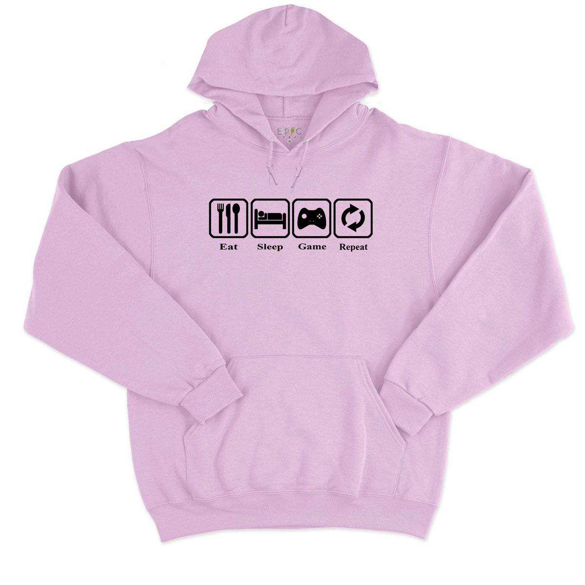 Epic Label Sweat à capuche Eat Sleep Game Repeat Design Vintage Sweat à Capuche Pour Homme