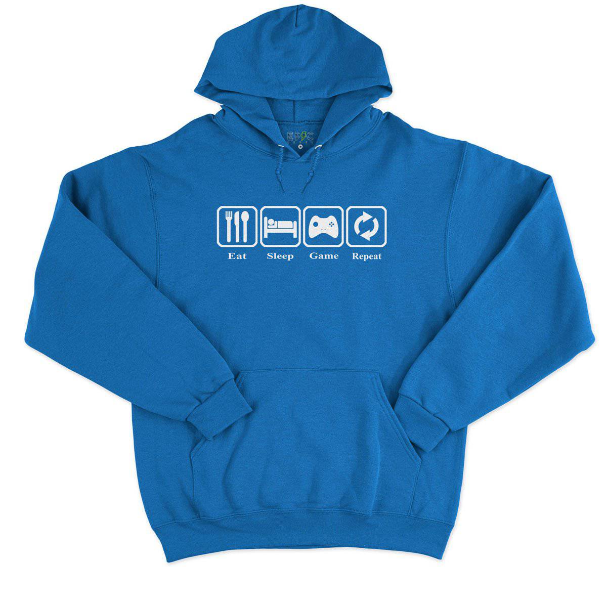 Epic Label Sweat à capuche Eat Sleep Game Repeat Design Vintage Sweat à Capuche Pour Homme