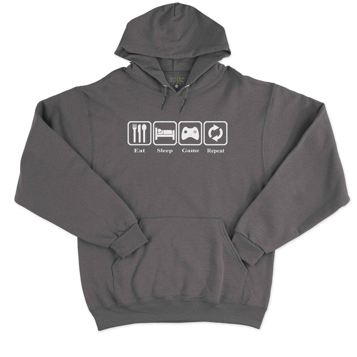 Epic Label Sweat à capuche Eat Sleep Game Repeat Design Vintage Sweat à Capuche Pour Homme