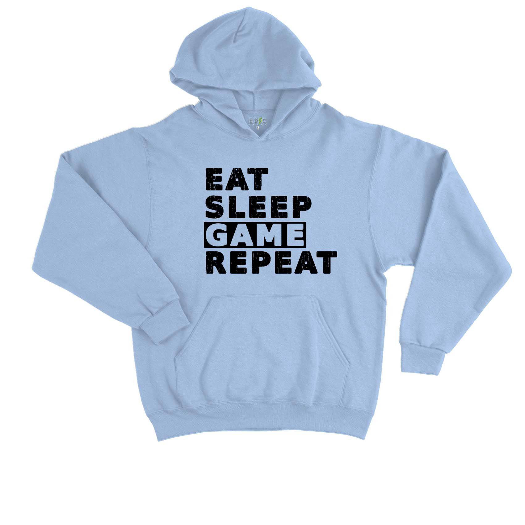 Epic Label Sweat à capuche Eat Sleep Game Repeat Vintage Sweat à Capuche Enfant