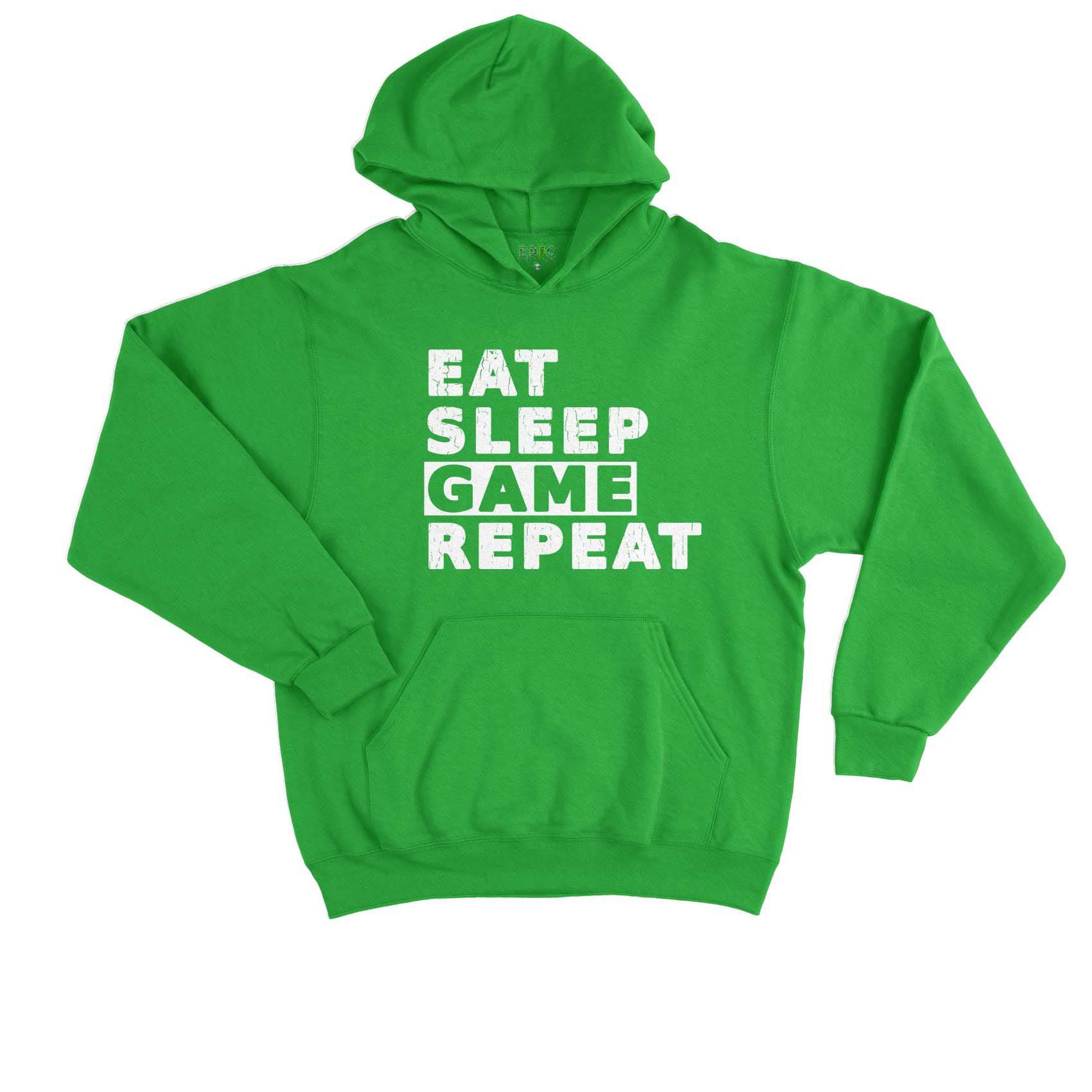 Epic Label Sweat à capuche Eat Sleep Game Repeat Vintage Sweat à Capuche Enfant