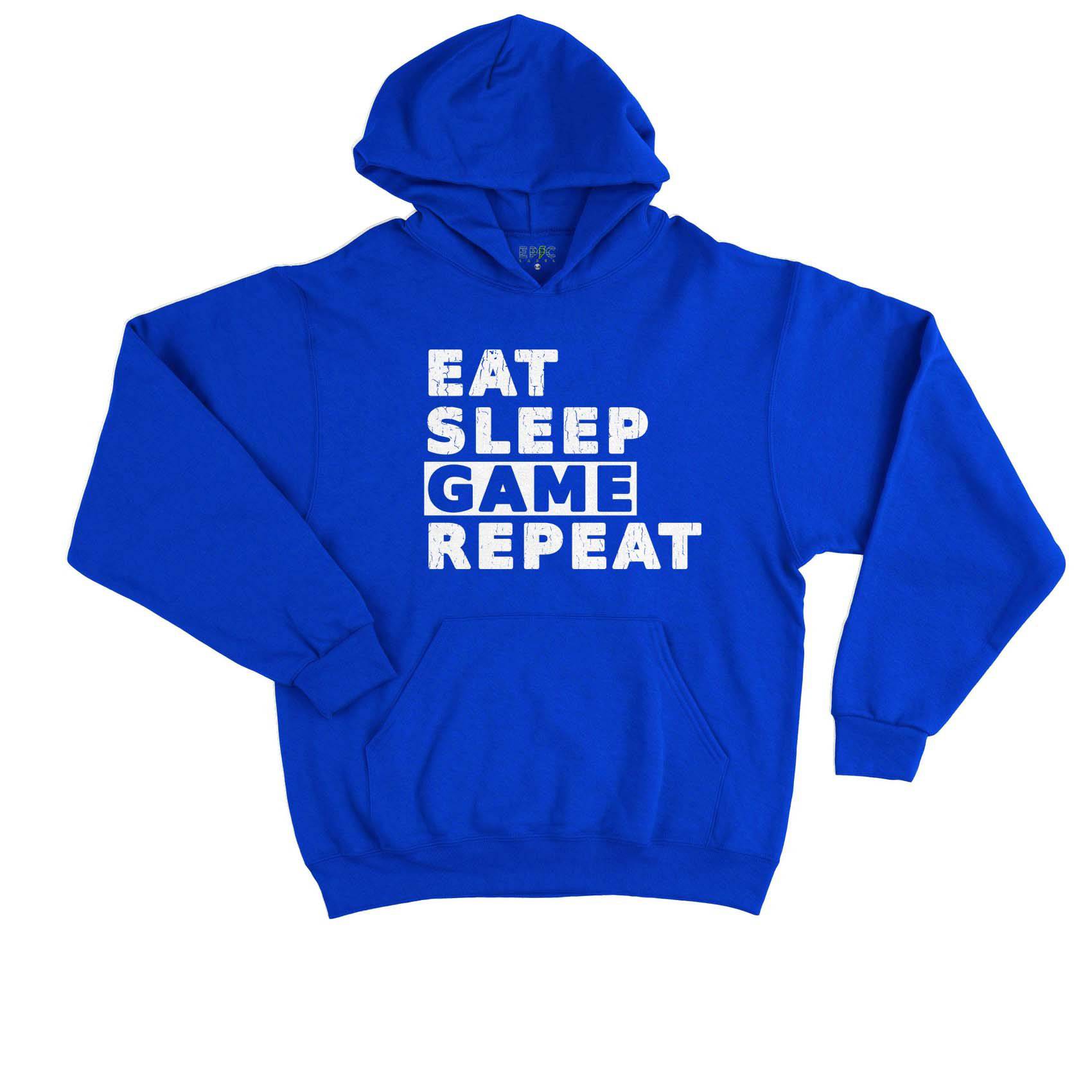 Epic Label Sweat à capuche Eat Sleep Game Repeat Vintage Sweat à Capuche Enfant