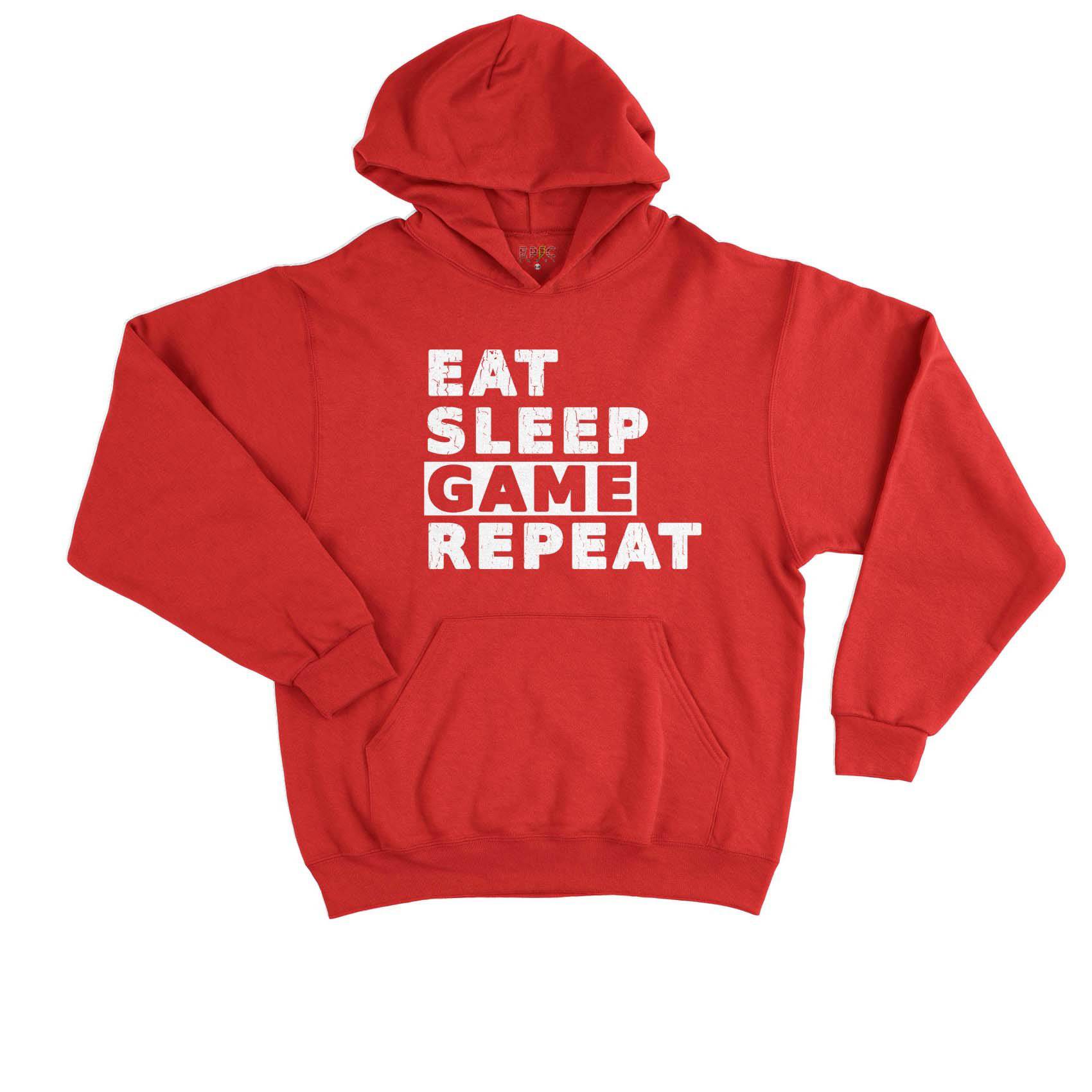 Epic Label Sweat à capuche Eat Sleep Game Repeat Vintage Sweat à Capuche Enfant