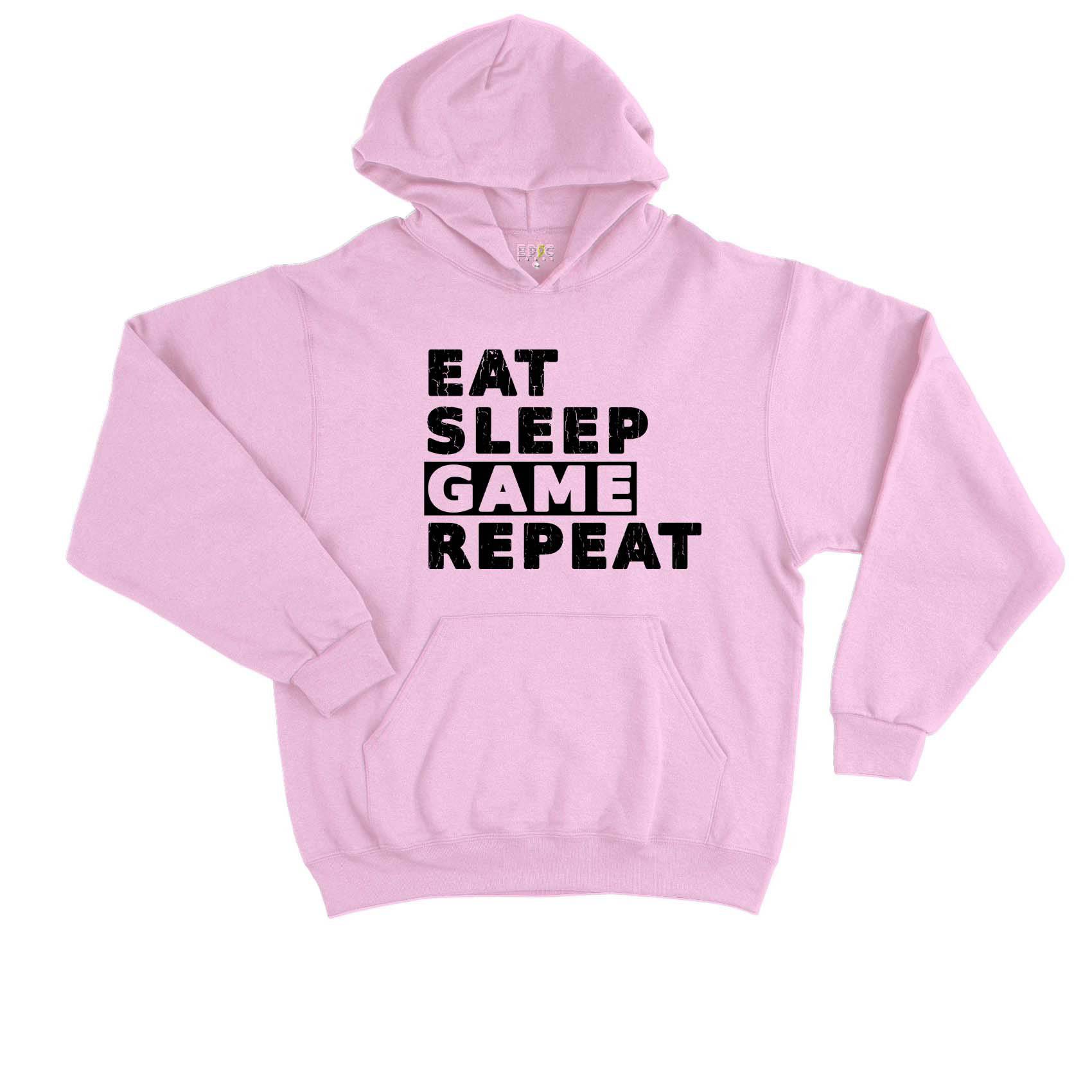Epic Label Sweat à capuche Eat Sleep Game Repeat Vintage Sweat à Capuche Enfant