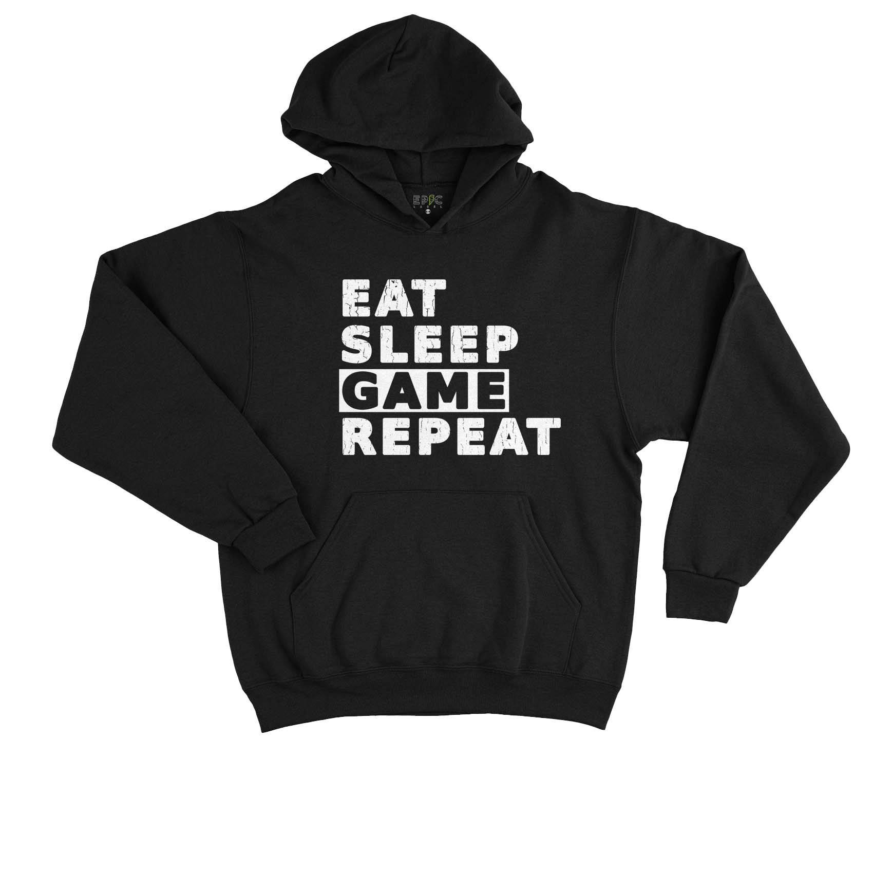 Epic Label Sweat à capuche Eat Sleep Game Repeat Vintage Sweat à Capuche Enfant