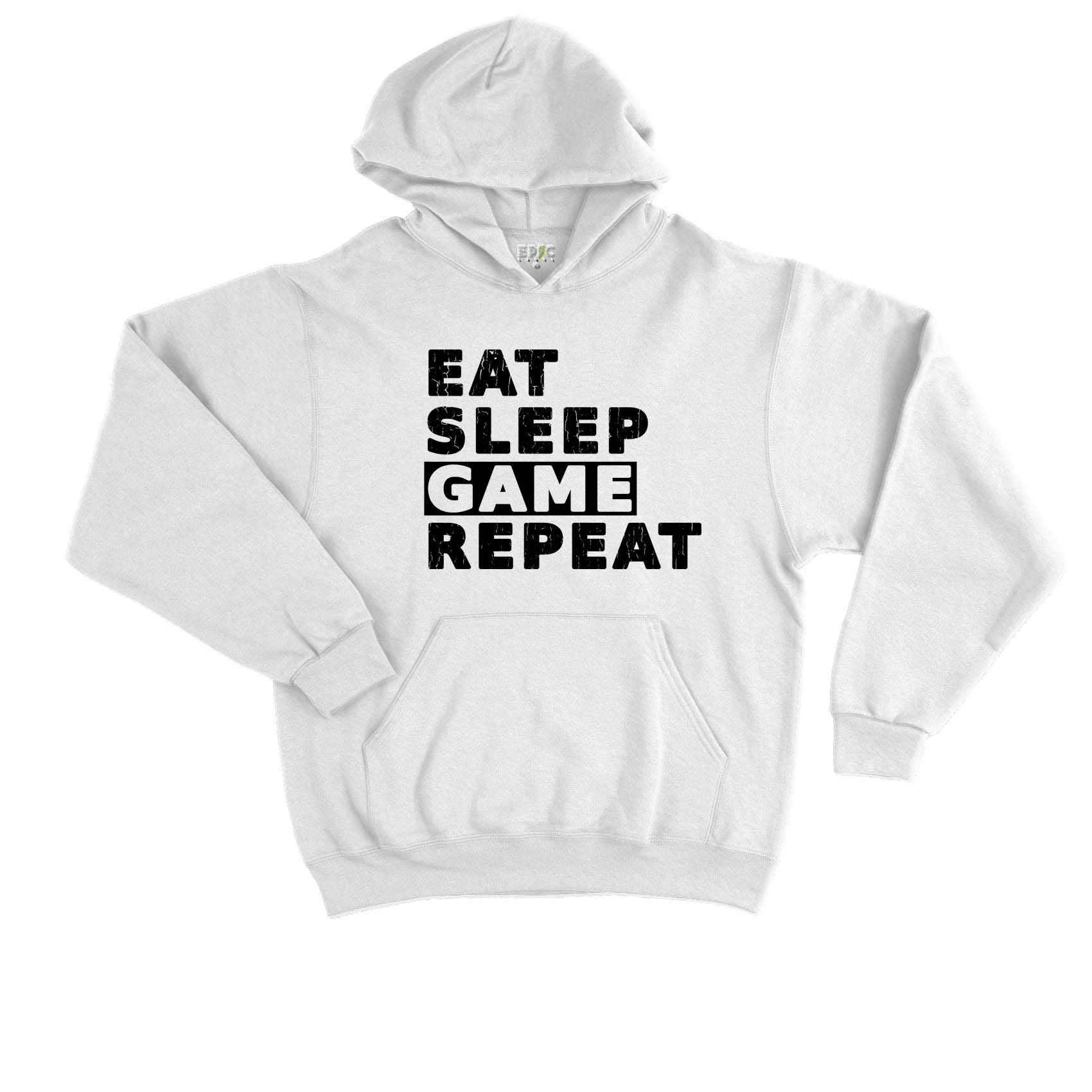 Epic Label Sweat à capuche Eat Sleep Game Repeat Vintage Sweat à Capuche Enfant