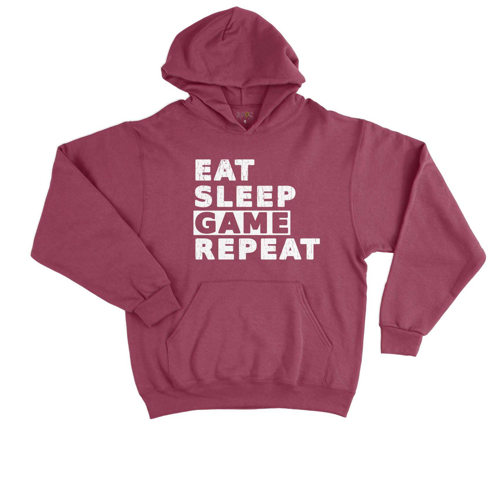Epic Label Sweat à capuche Eat Sleep Game Repeat Vintage Sweat à Capuche Enfant