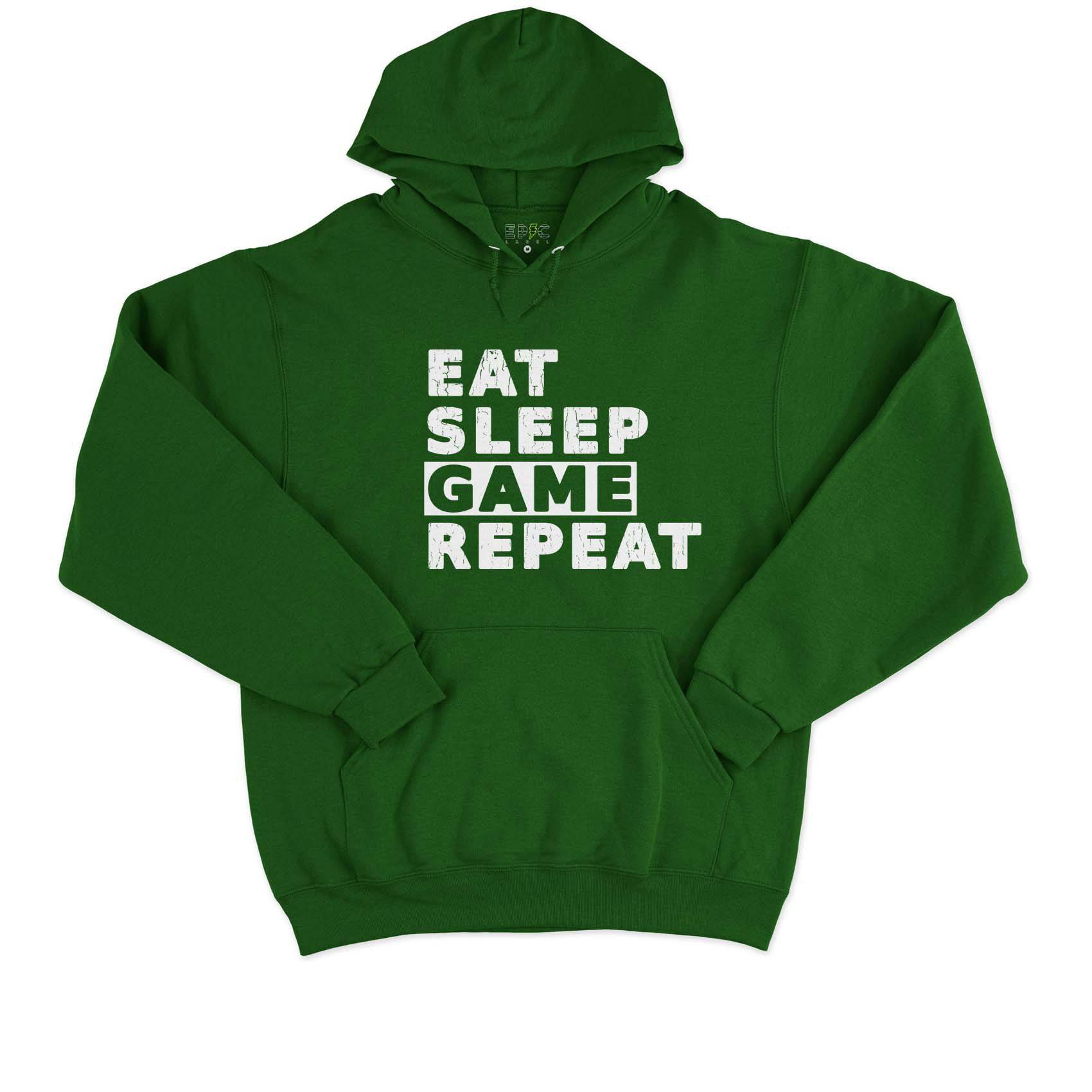 Epic Label Sweat à capuche Eat Sleep Game Repeat Vintage Sweat à Capuche Pour Homme