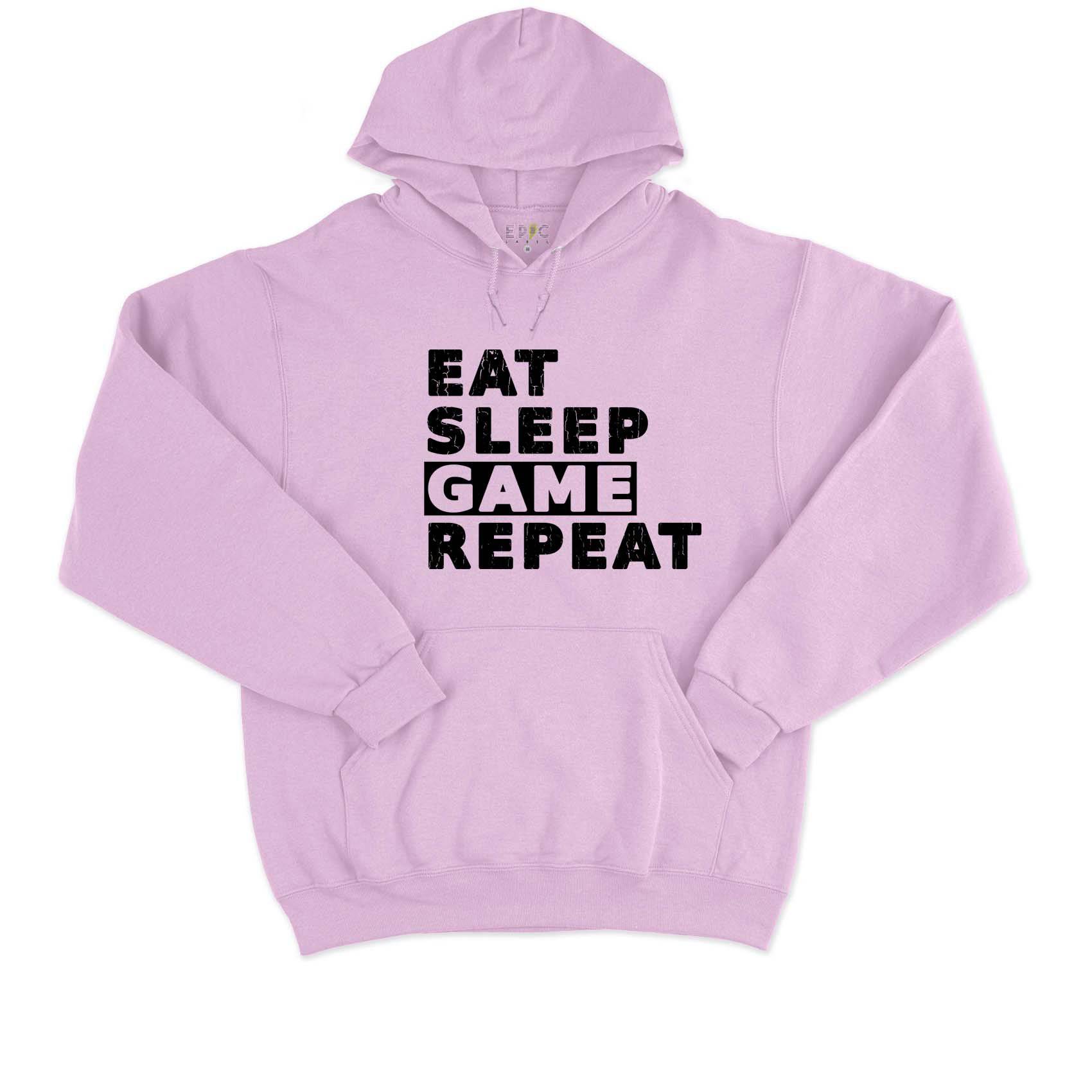 Epic Label Sweat à capuche Eat Sleep Game Repeat Vintage Sweat à Capuche Pour Homme