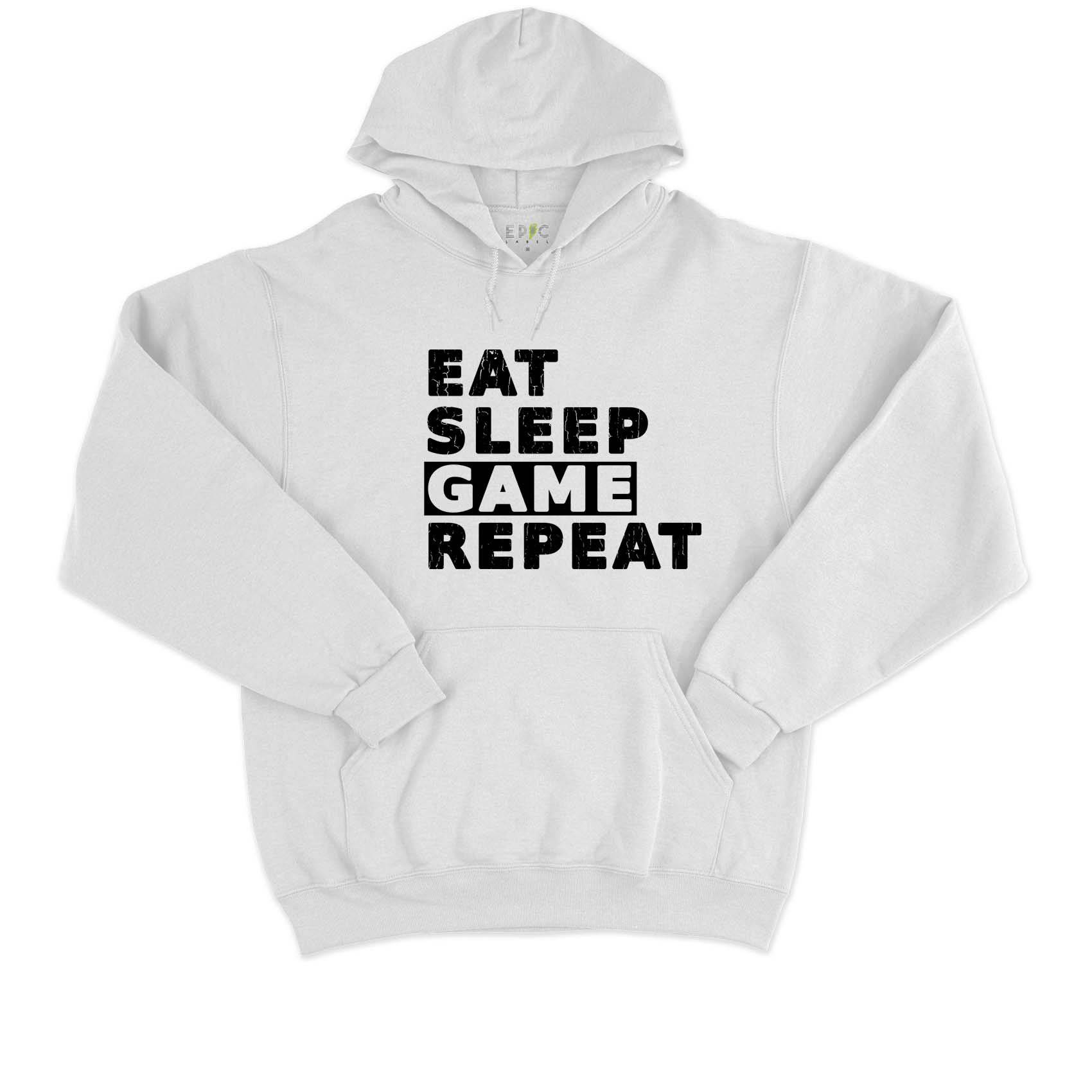 Epic Label Sweat à capuche Eat Sleep Game Repeat Vintage Sweat à Capuche Pour Homme