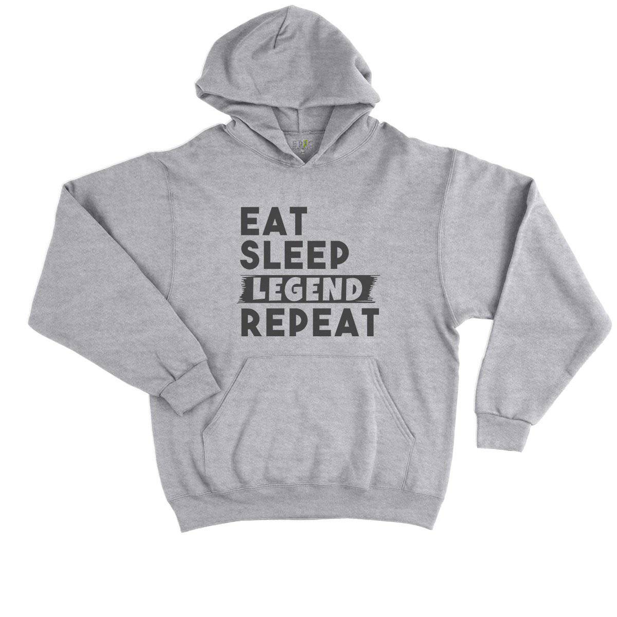 Epic Label Sweat à capuche Eat Sleep Legend Repeat Design Sweat à Capuche Enfant