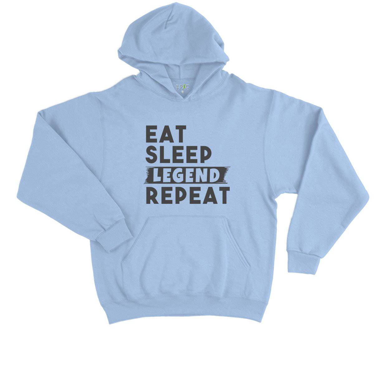 Epic Label Sweat à capuche Eat Sleep Legend Repeat Design Sweat à Capuche Enfant