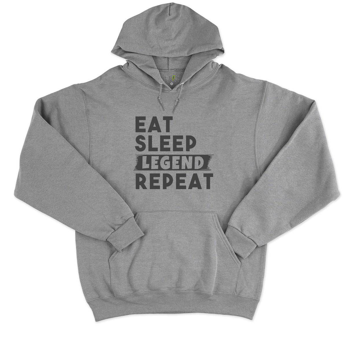 Epic Label Sweat à capuche Eat Sleep Legend Repeat Design Sweat à Capuche Pour Homme