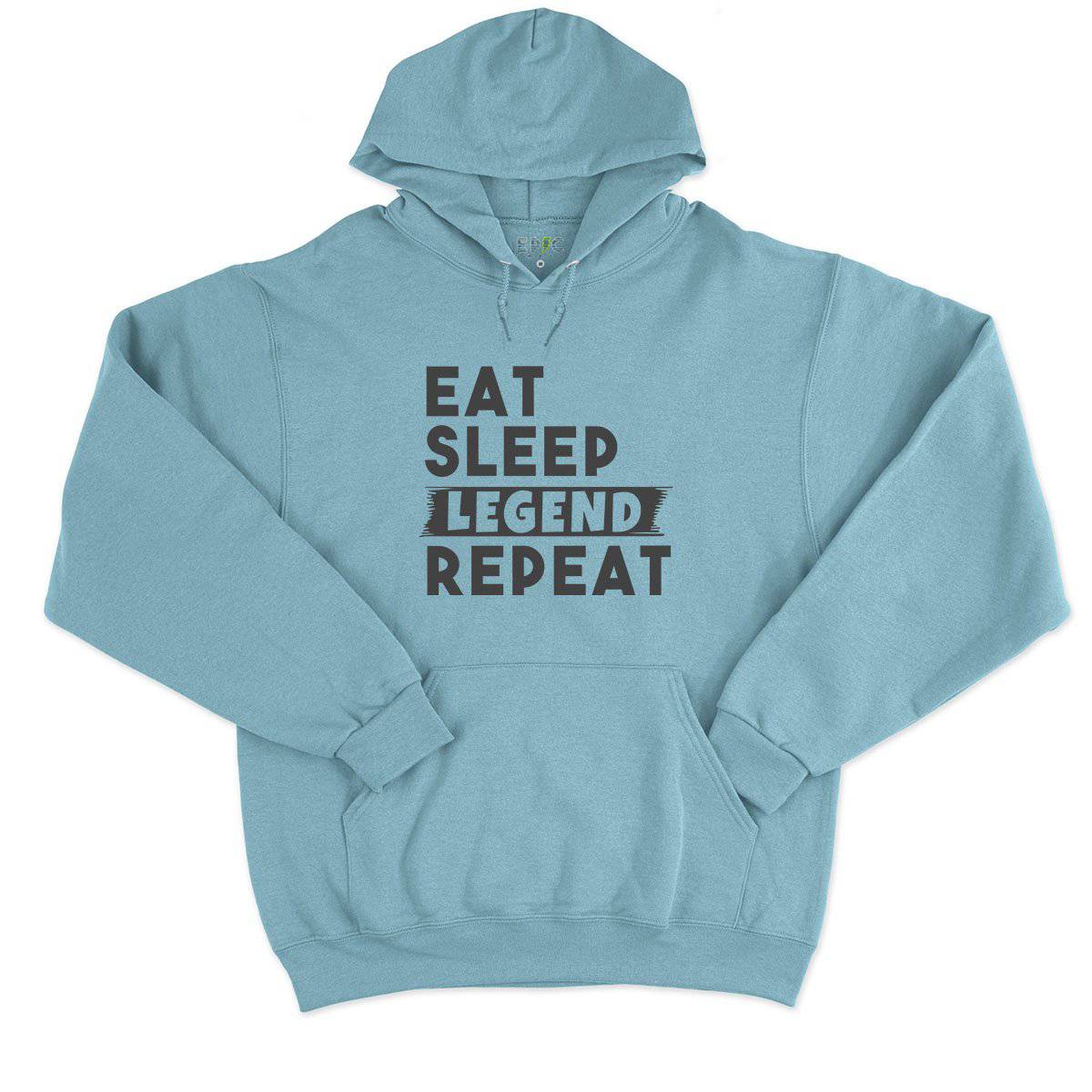 Epic Label Sweat à capuche Eat Sleep Legend Repeat Design Sweat à Capuche Pour Homme