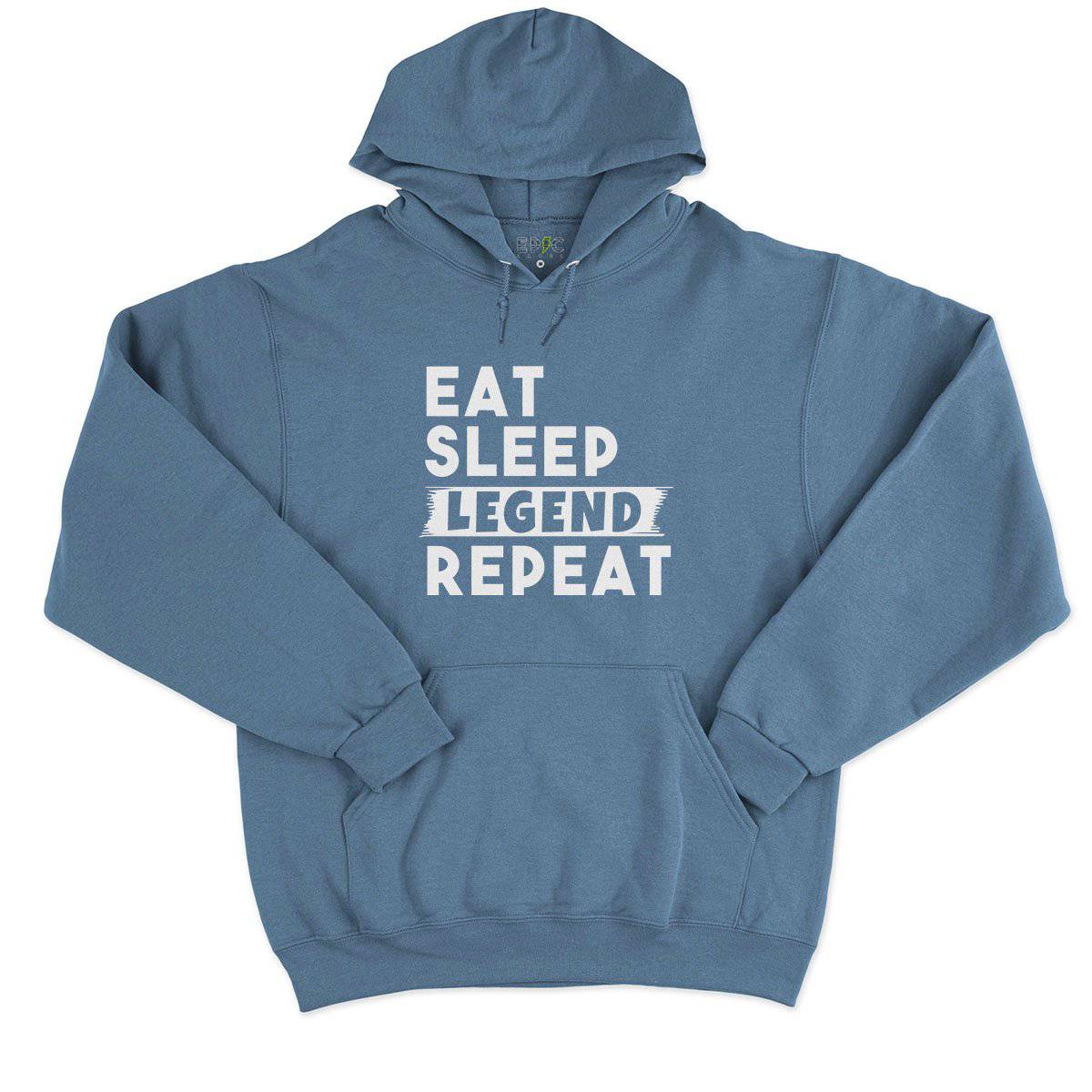 Epic Label Sweat à capuche Eat Sleep Legend Repeat Design Sweat à Capuche Pour Homme