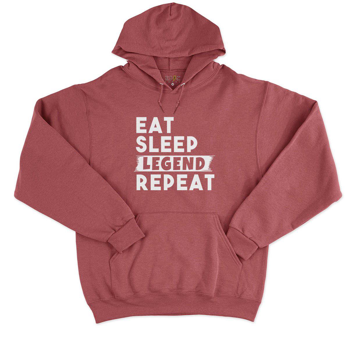 Epic Label Sweat à capuche Eat Sleep Legend Repeat Design Sweat à Capuche Pour Homme