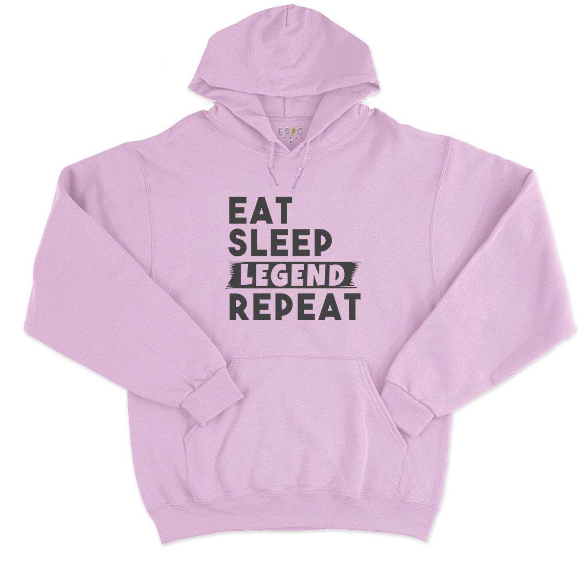 Epic Label Sweat à capuche Eat Sleep Legend Repeat Design Sweat à Capuche Pour Homme