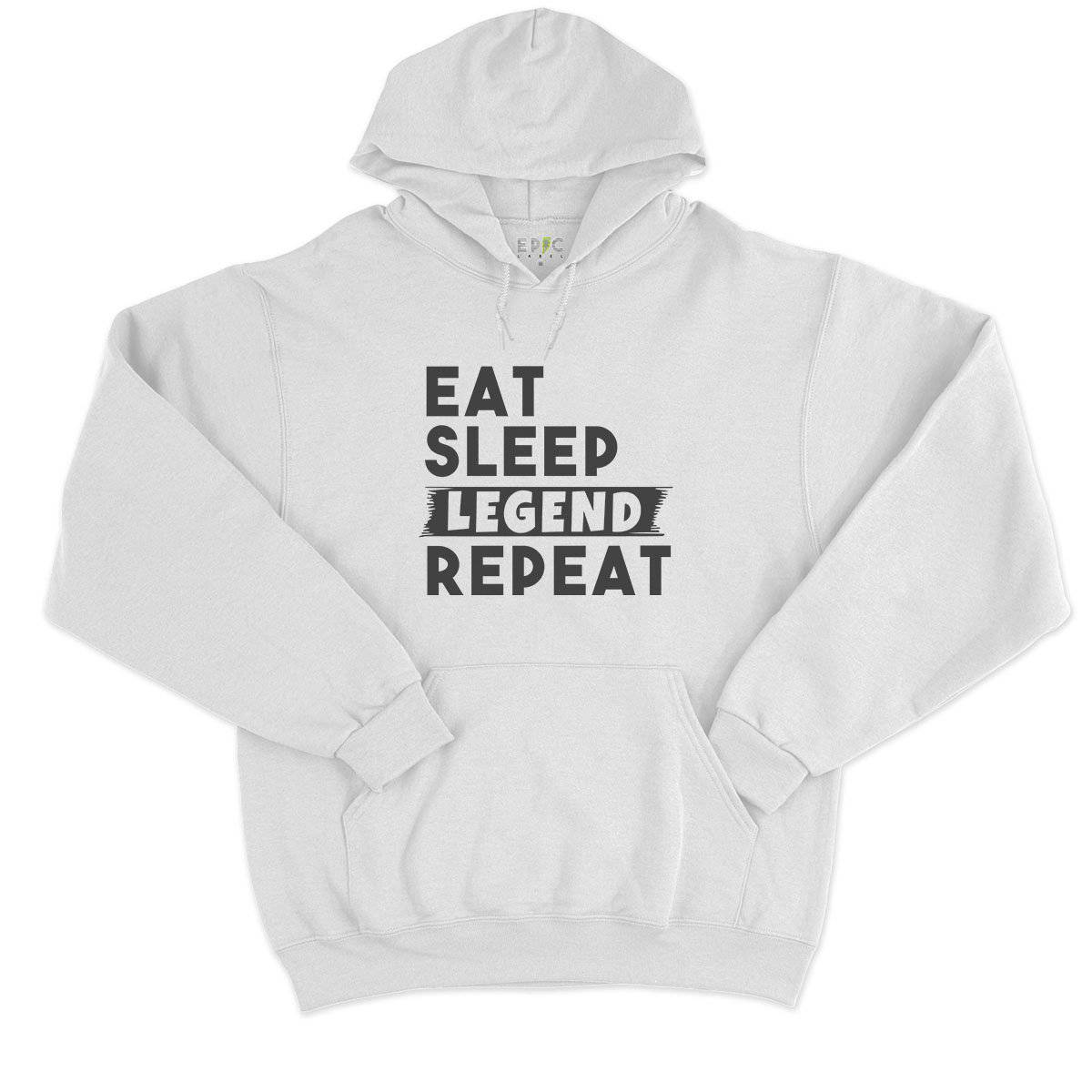 Epic Label Sweat à capuche Eat Sleep Legend Repeat Design Sweat à Capuche Pour Homme