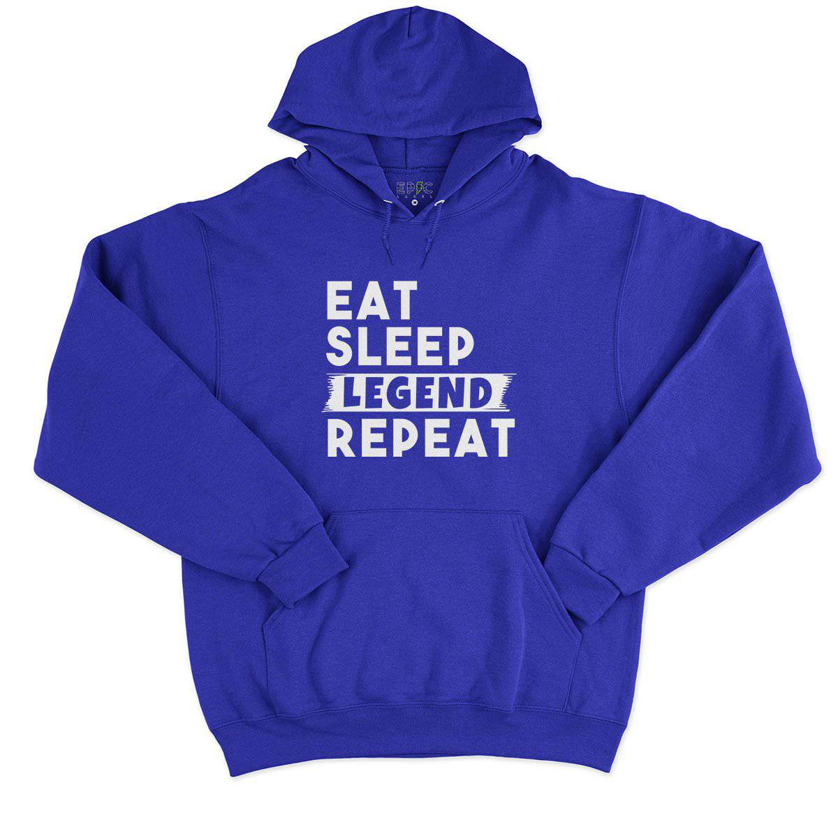Epic Label Sweat à capuche Eat Sleep Legend Repeat Design Sweat à Capuche Pour Homme