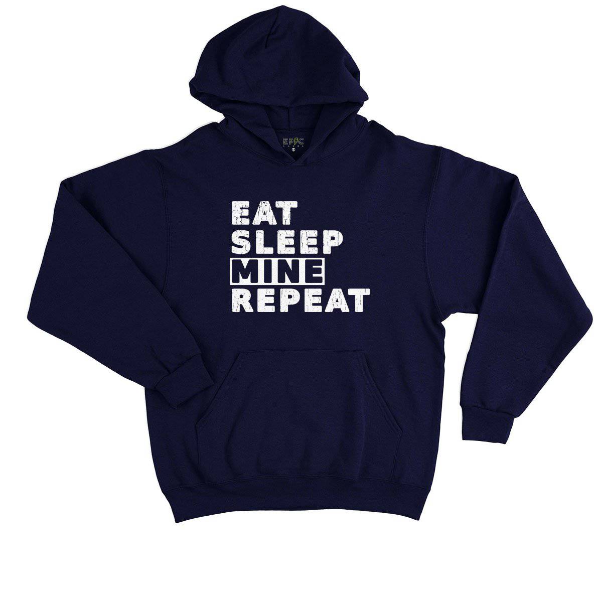 Epic Label Sweat à capuche Eat Sleep Mine Repeat Sweat à Capuche Enfant